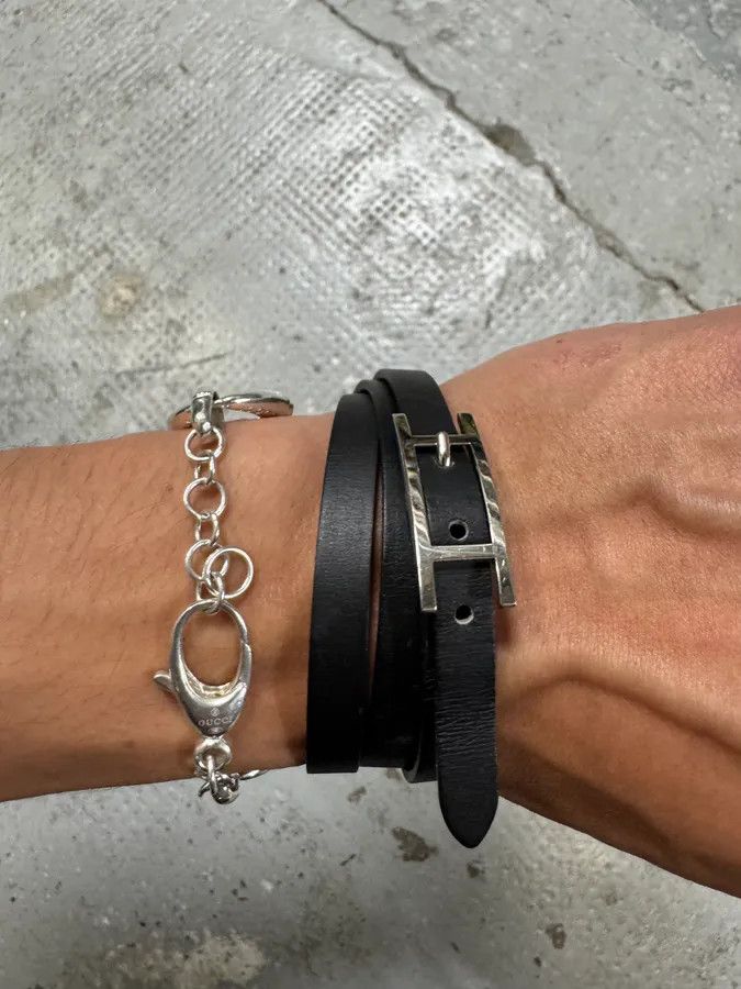 Hermes Hermes Behapi Black Leather Bracelet Size ONE SIZE - 2 Thumbnail