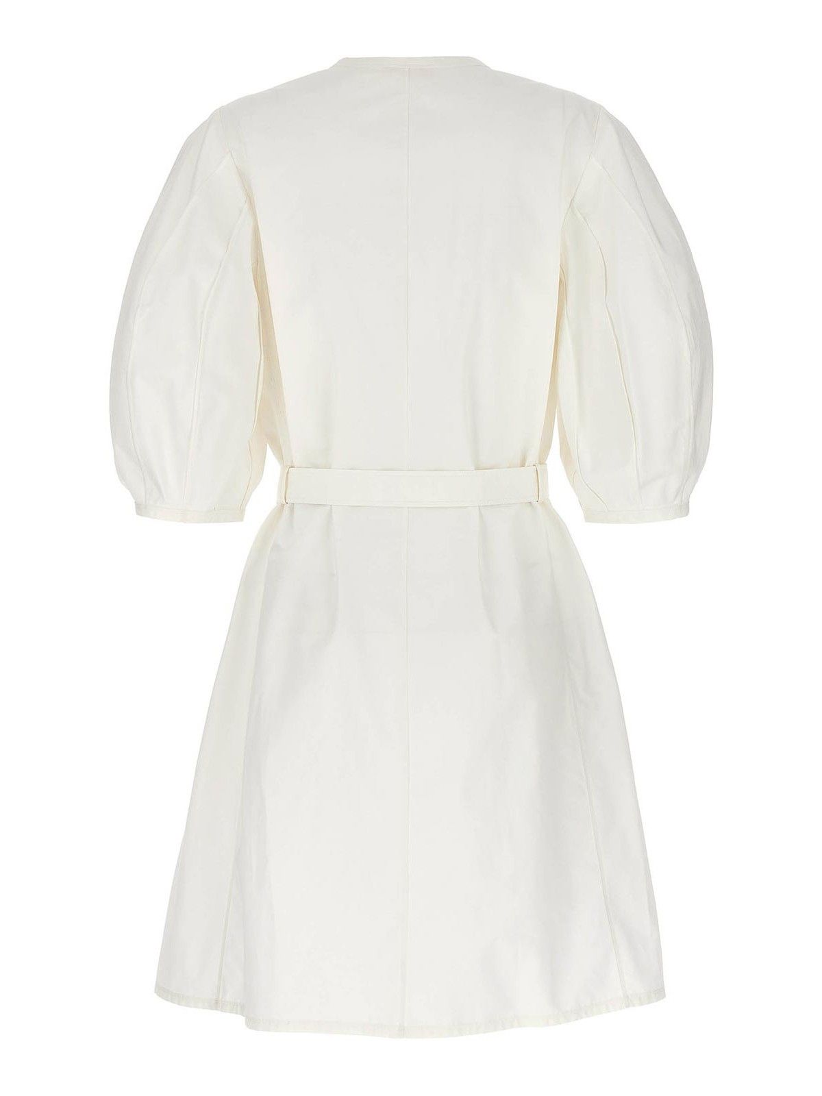 Chloe o1loc1c10425 Belted Dress in Buttercream Size L / US 10 / IT 46 - 2 Thumbnail