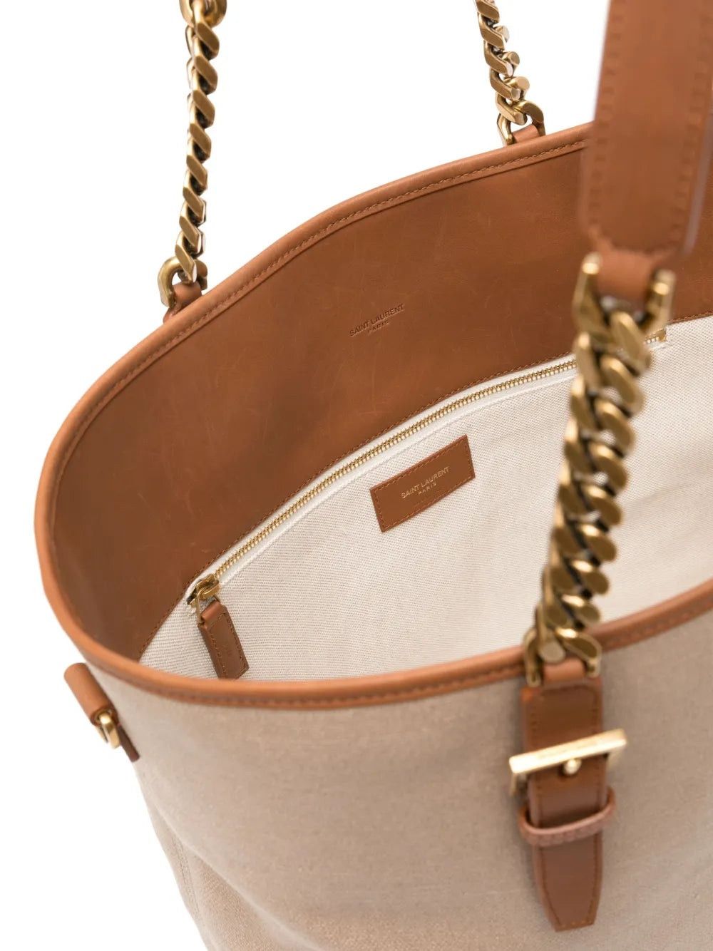 Saint Laurent Paris o1bcso1str0326 Size: OS/Canvas Tote Bag in Beige Size ONE SIZE - 4 Thumbnail