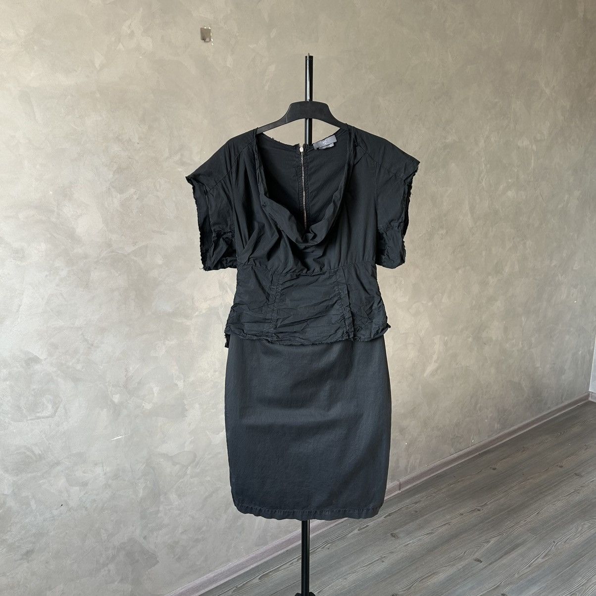 Alexander McQueen Alexander Mcqueen 2009 Raw Seam Cowl Neck Peplum Dress Size L / US 10 / IT 46 - 1 Thumbnail