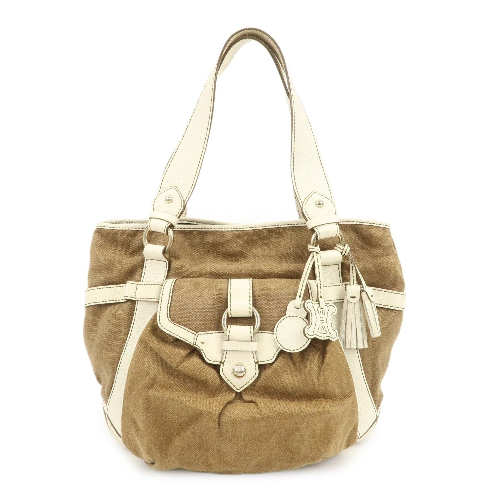 Celine Celine Macadam Canvas & Leather Shoulder Bag Brown Size ONE SIZE - 1 Thumbnail