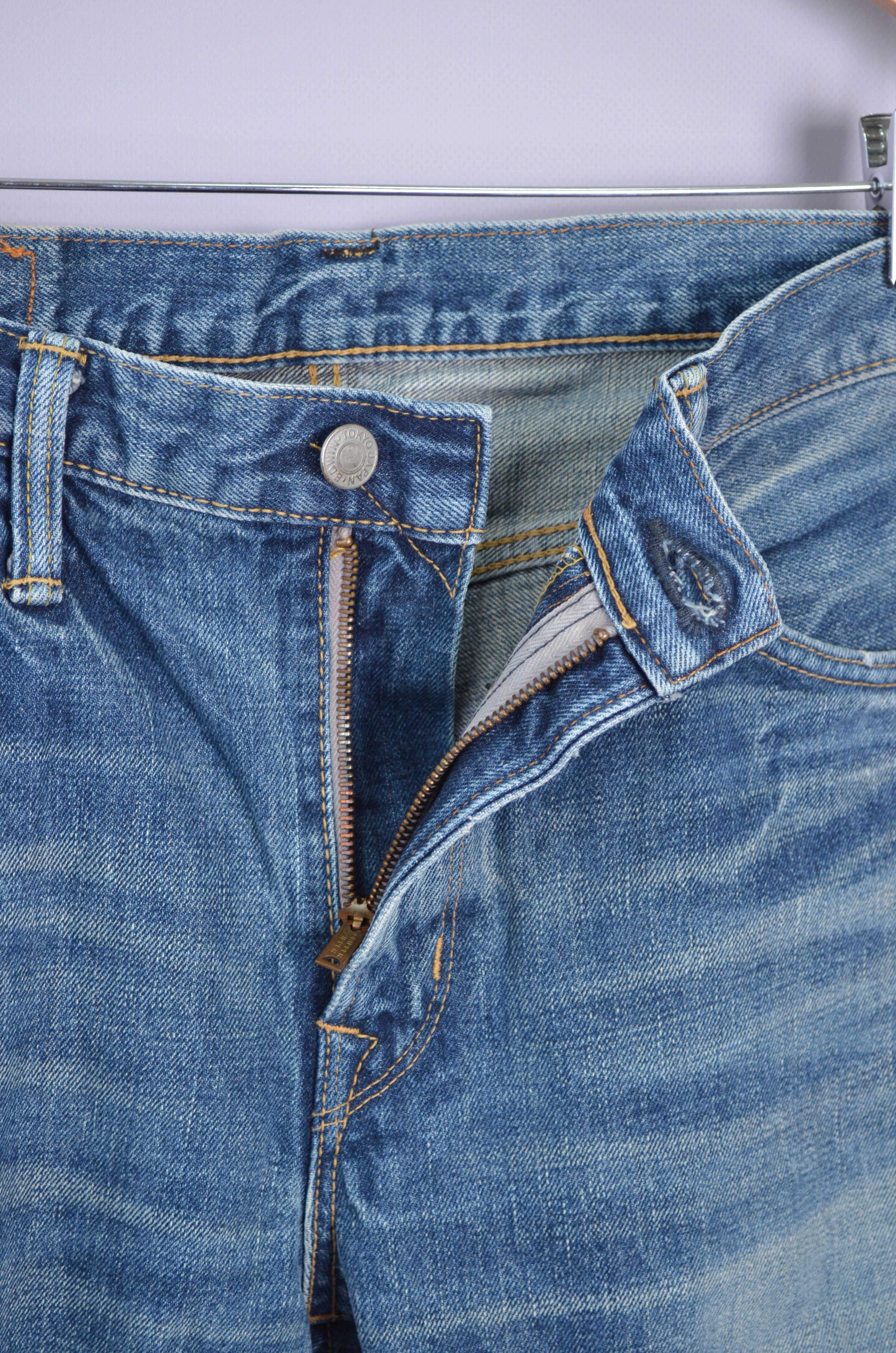 Designer × Edwin Edwin 53RV Rainbow Selvedge Denim Blue Jeans Size W31 L33 Size US 31 - 10 Thumbnail
