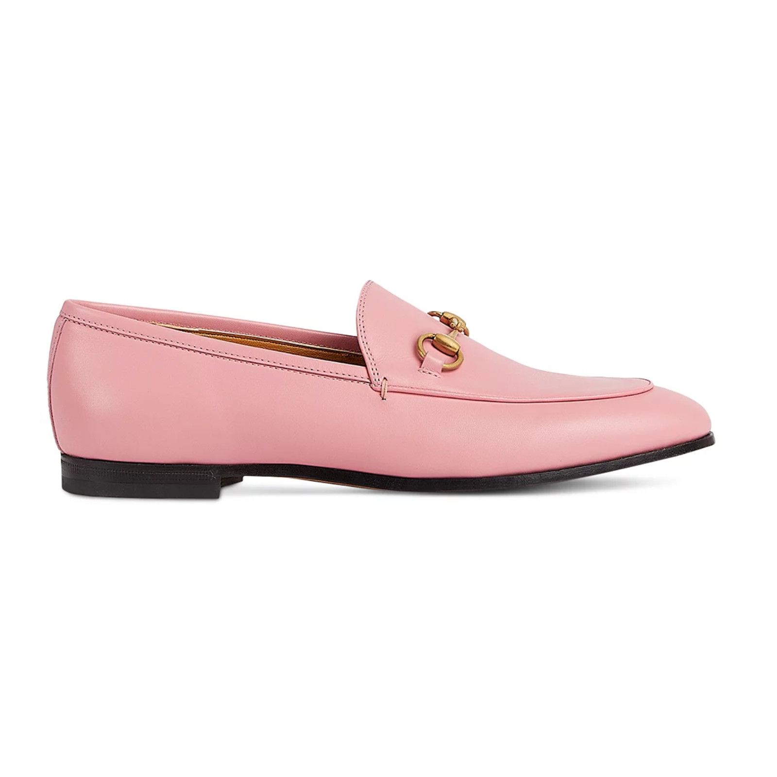 Gucci Gucci Jordaan Butterfly Pink Leather Gold Horsebit Mule Size US 12 / IT 42 - 8 Thumbnail