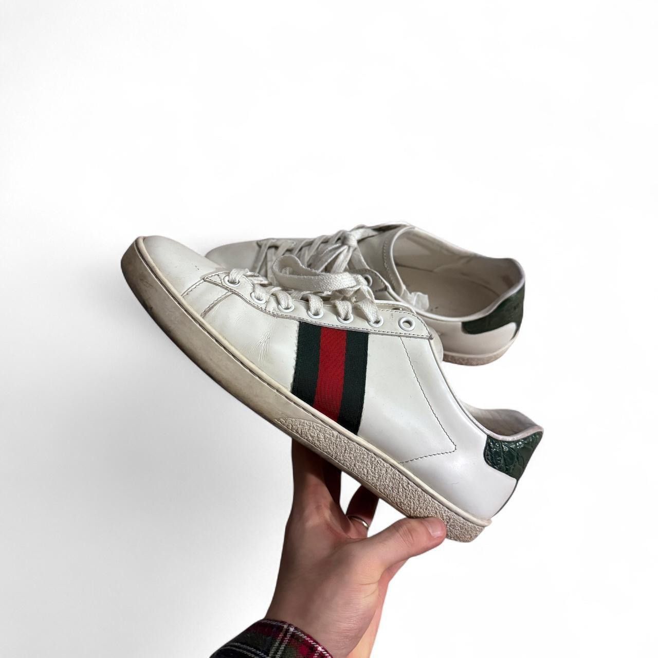Gucci Gucci Ace ‘Green Crocodile’ sneakers Size US 8 / IT 38 - 1 Thumbnail