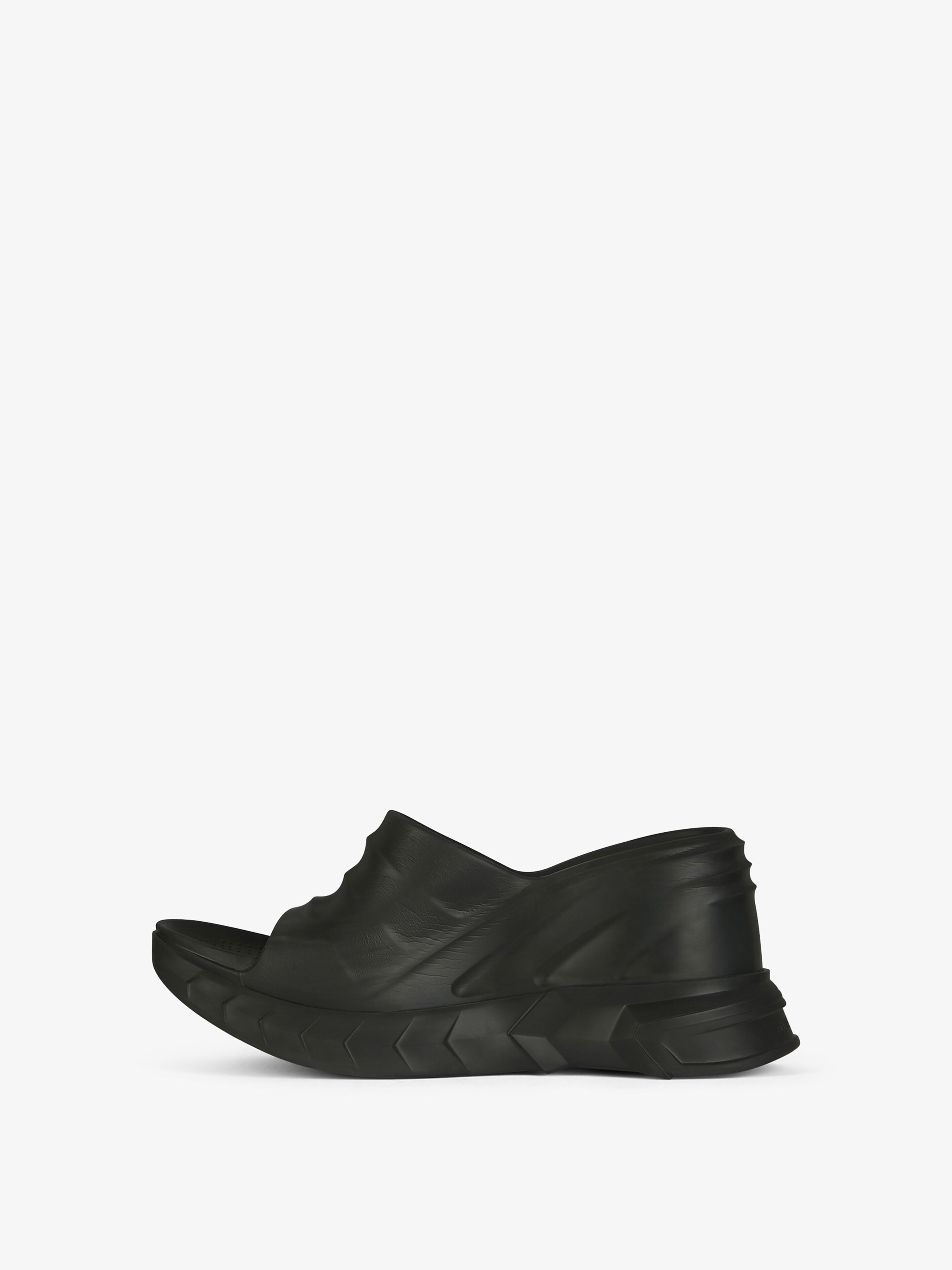 Givenchy oc11z0825 Marshmallow Wedge Sandals In Rubber in Black Size US 9 / IT 39 - 3 Thumbnail