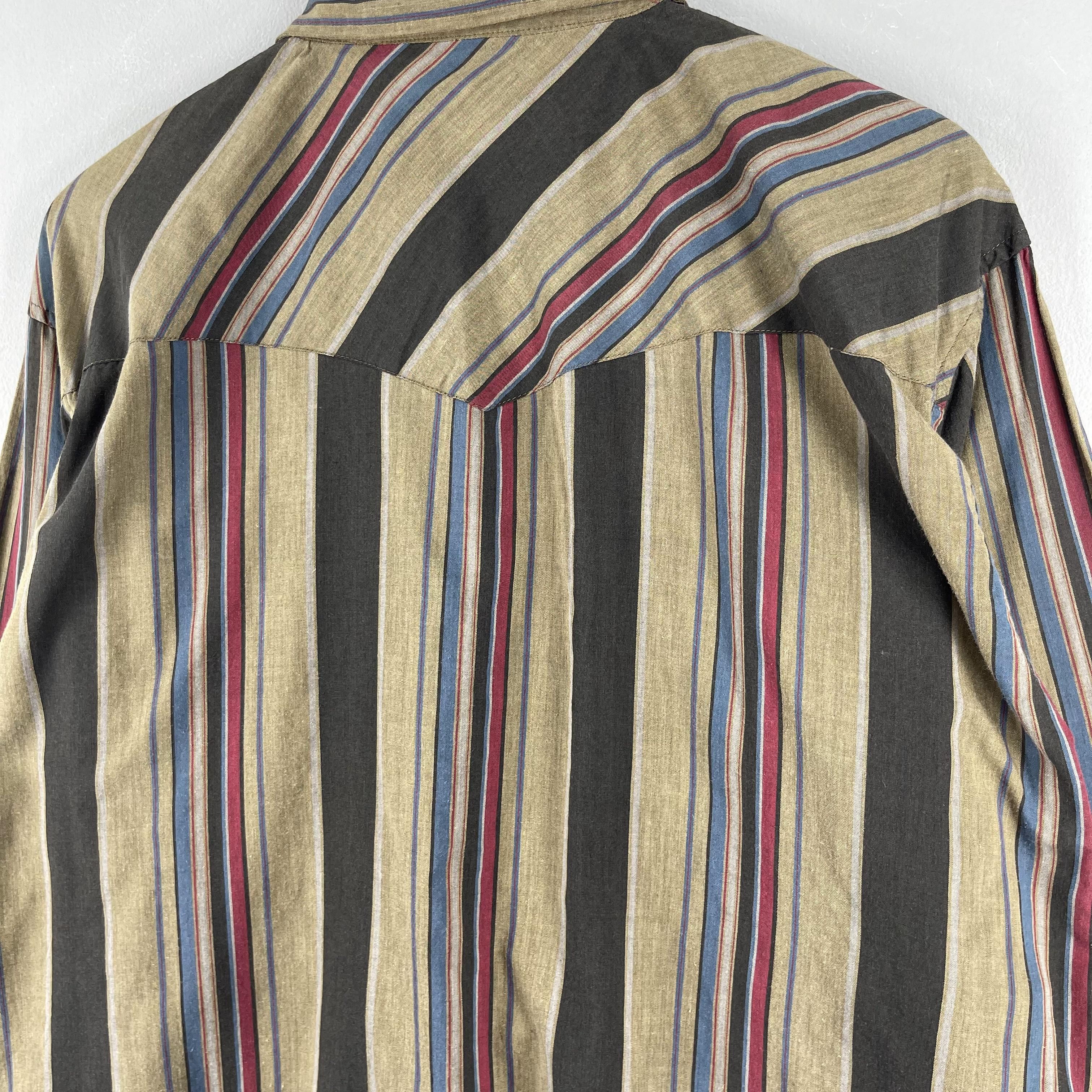 Vintage Vintage YOUNG BLOODS Multi Stripes Retro Style Western Shirt Size US L / EU 52-54 / 3 - 8 Thumbnail