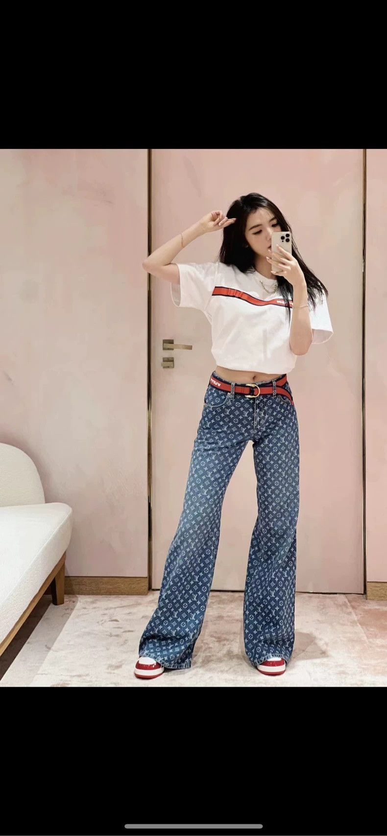 Louis Vuitton Louis Vuitton 24 blue full aged flared jeans 2505-Nextarrow Size 37" - 6 Thumbnail