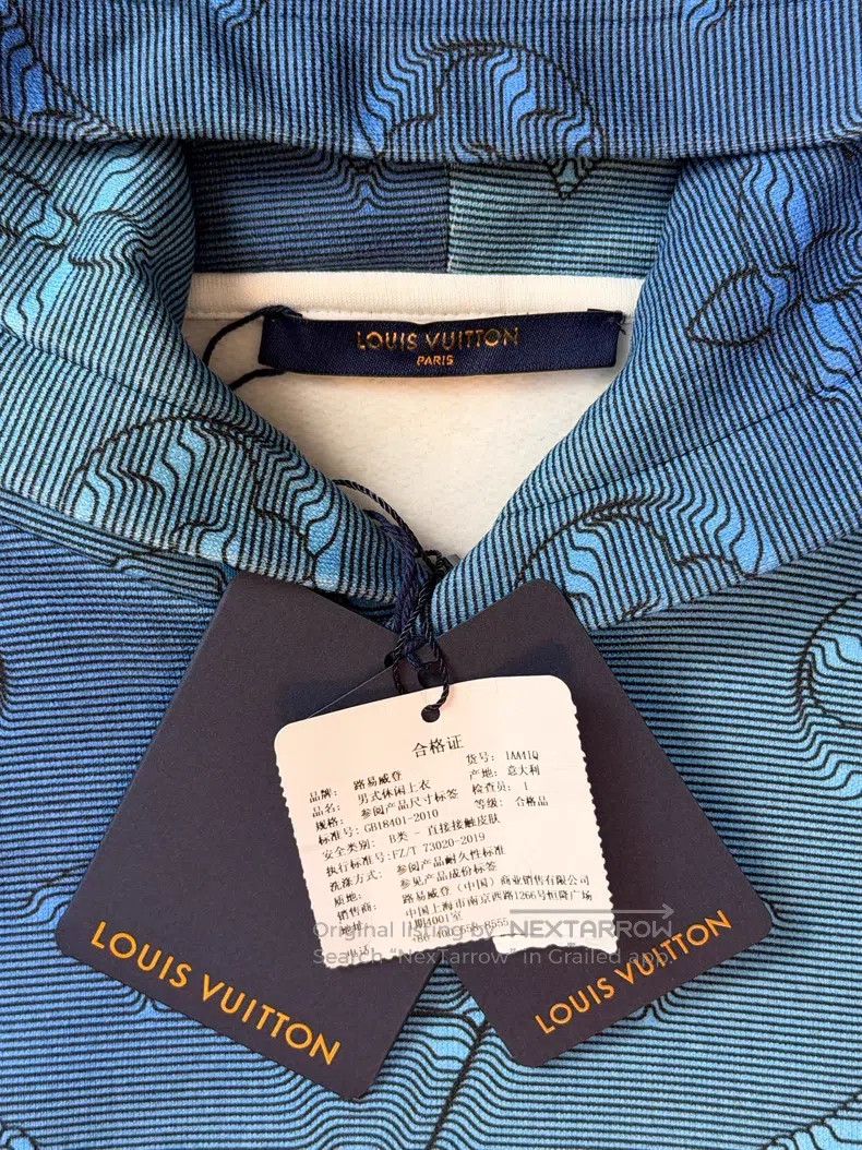 Louis Vuitton Louis Vuitton Blue Full Print 2054 Heat Sensing Hoodie Size US XXL / EU 58 / 5 - 4 Thumbnail