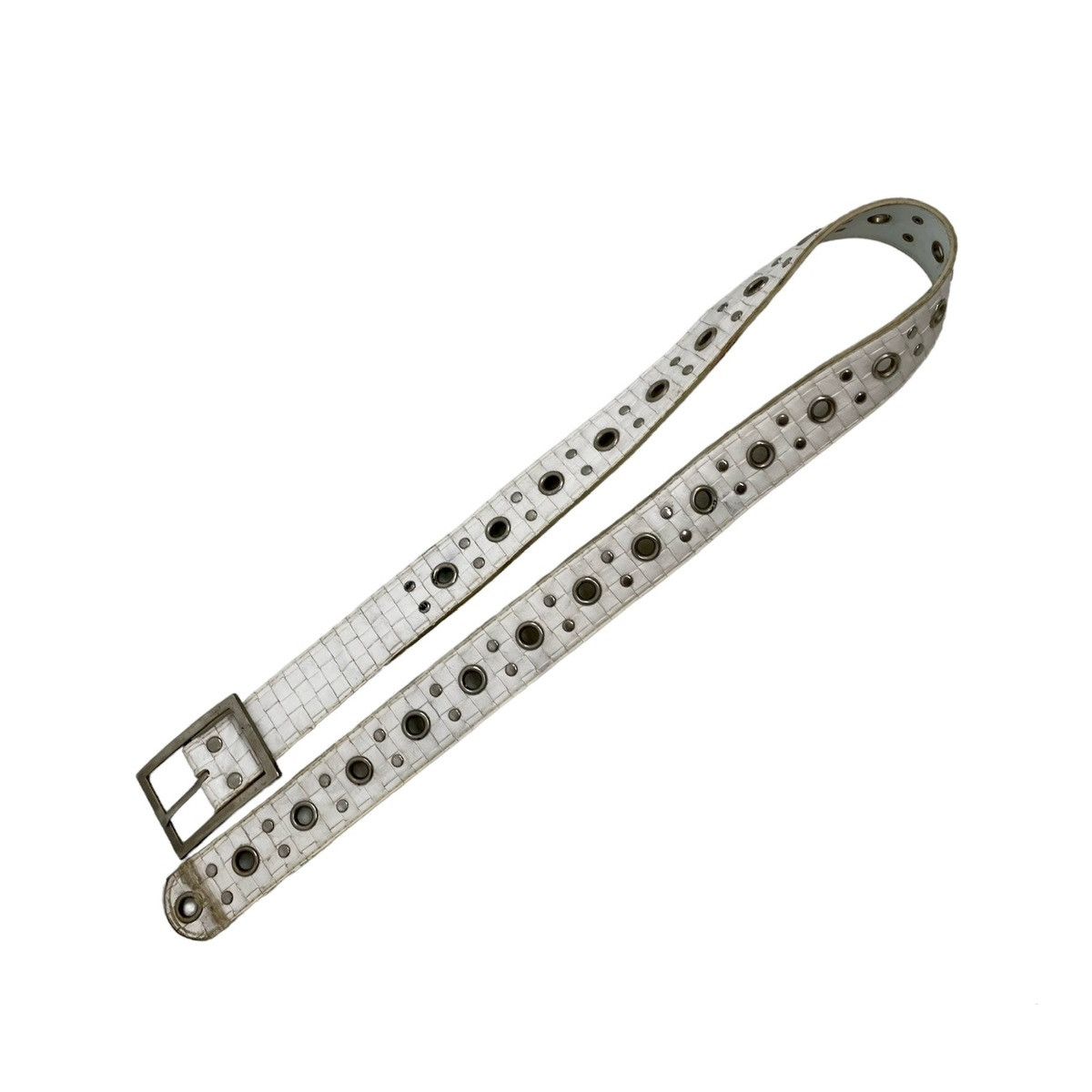 If Six Was Nine White single hooked belt nice design Size 40 - 1 Thumbnail
