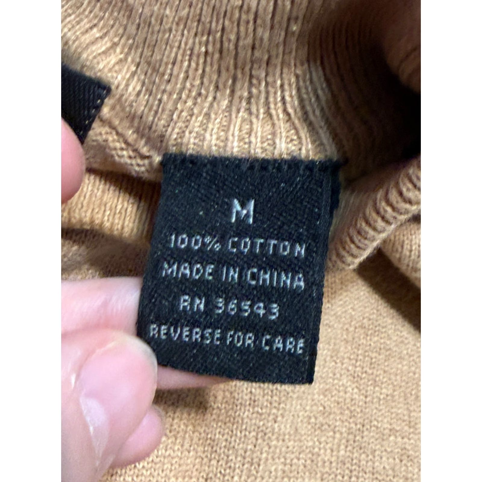 Van Heusen Van Heusen Sweater Mens size M Brown Mock Neck Pullover Long Sleeve Knit Cotton Size US M / EU 48-50 / 2 - 7 Thumbnail