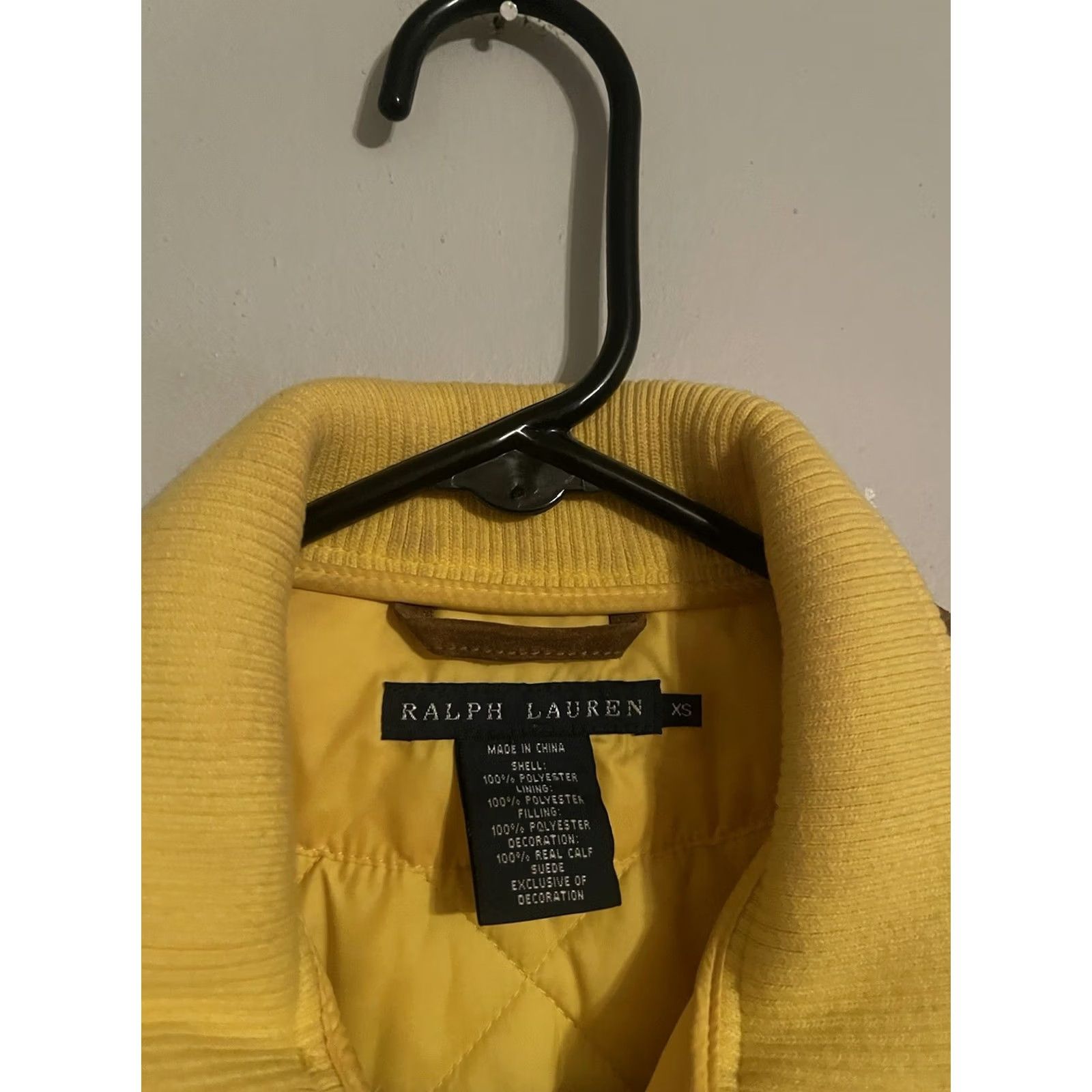 Ralph Lauren Ralph Lauren Quilted Vest Women's XSmall Yellow Brown Calf Suede Leather Trim Size XS / US 0-2 / IT 36-38 - 3 Thumbnail