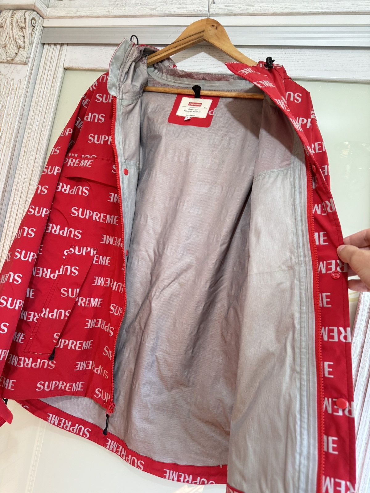 Waterproof Jacket Supreme 3m Reflective Repeat Taped Seam Jacket