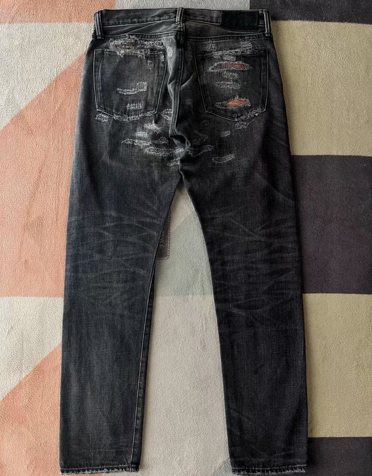 RRL Ralph Lauren RRL Distressed Patchwork Jeans - Ralph Lauren Double RL K22 Size US 30 / EU 46 - 2 Thumbnail