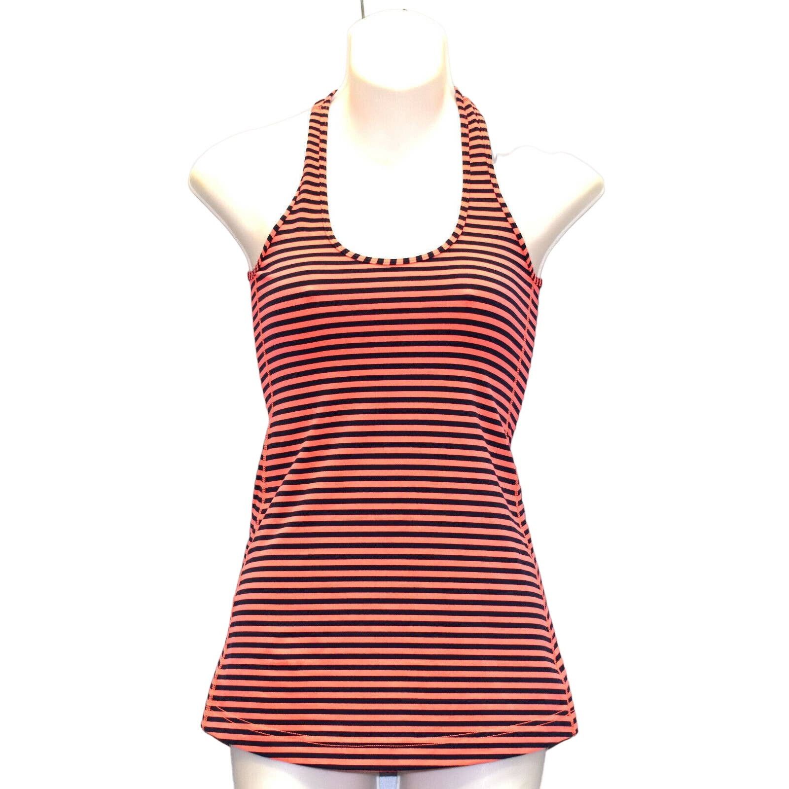 Lululemon LULULEMON Cool Racerback Classic Stripe Flare Inkwell Tank 2 Size XS / US 0-2 / IT 36-38 - 4 Thumbnail