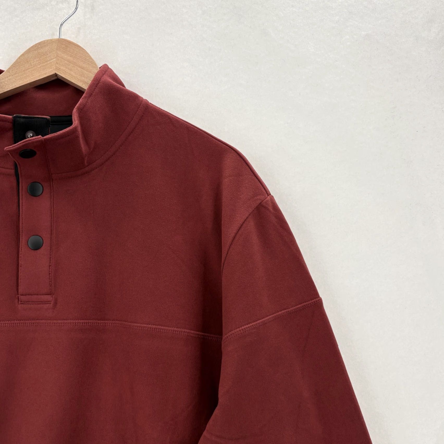 Kenneth Cole Kenneth Cole Sweatshirt Mens XL Red Fleece Snap Mock Neck Pullover Golf Casual Size US XL / EU 56 / 4 - 2 Thumbnail
