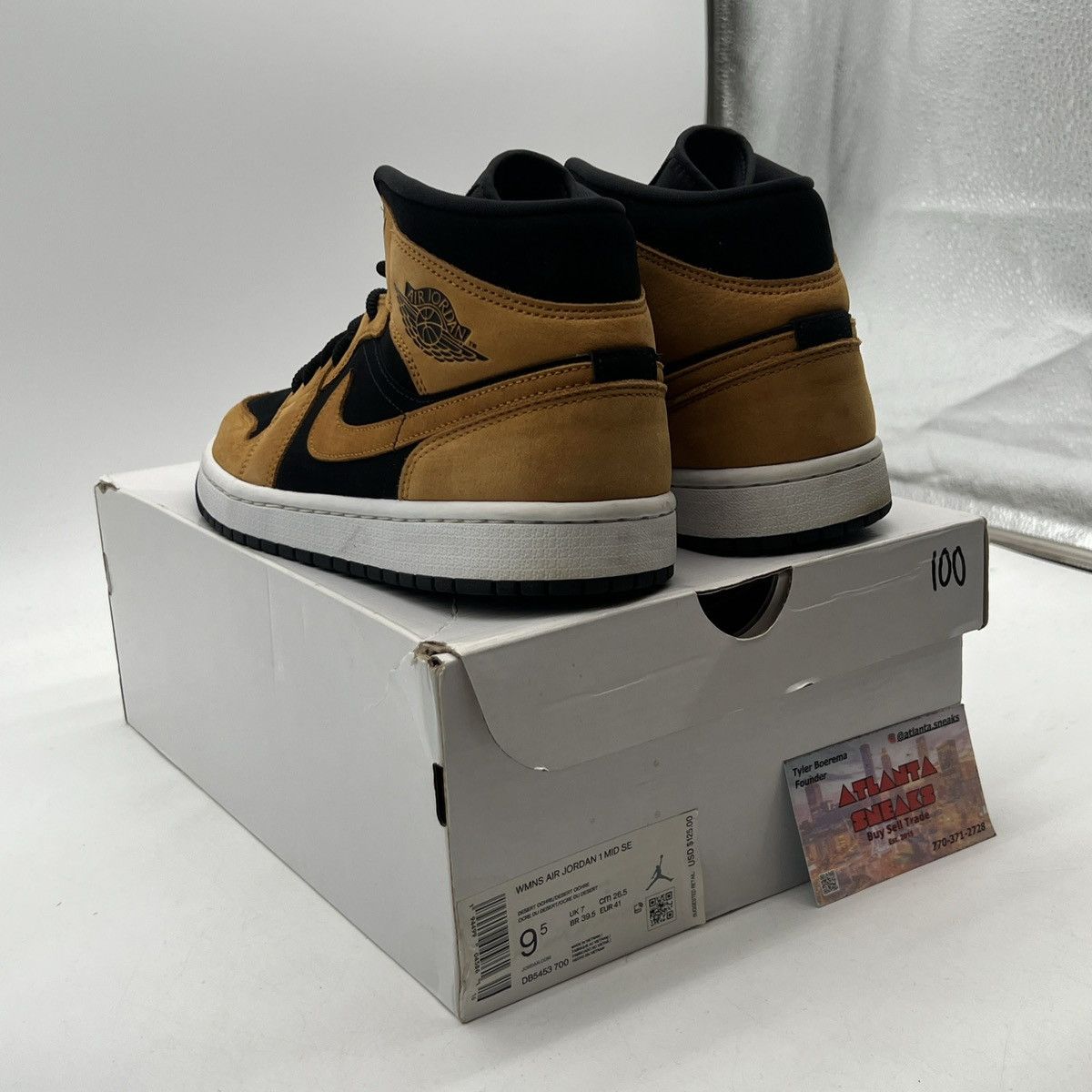 Nike Wmns air Jordan 1 mid desert ochre Size US 9.5 / IT 39.5 - 4 Thumbnail