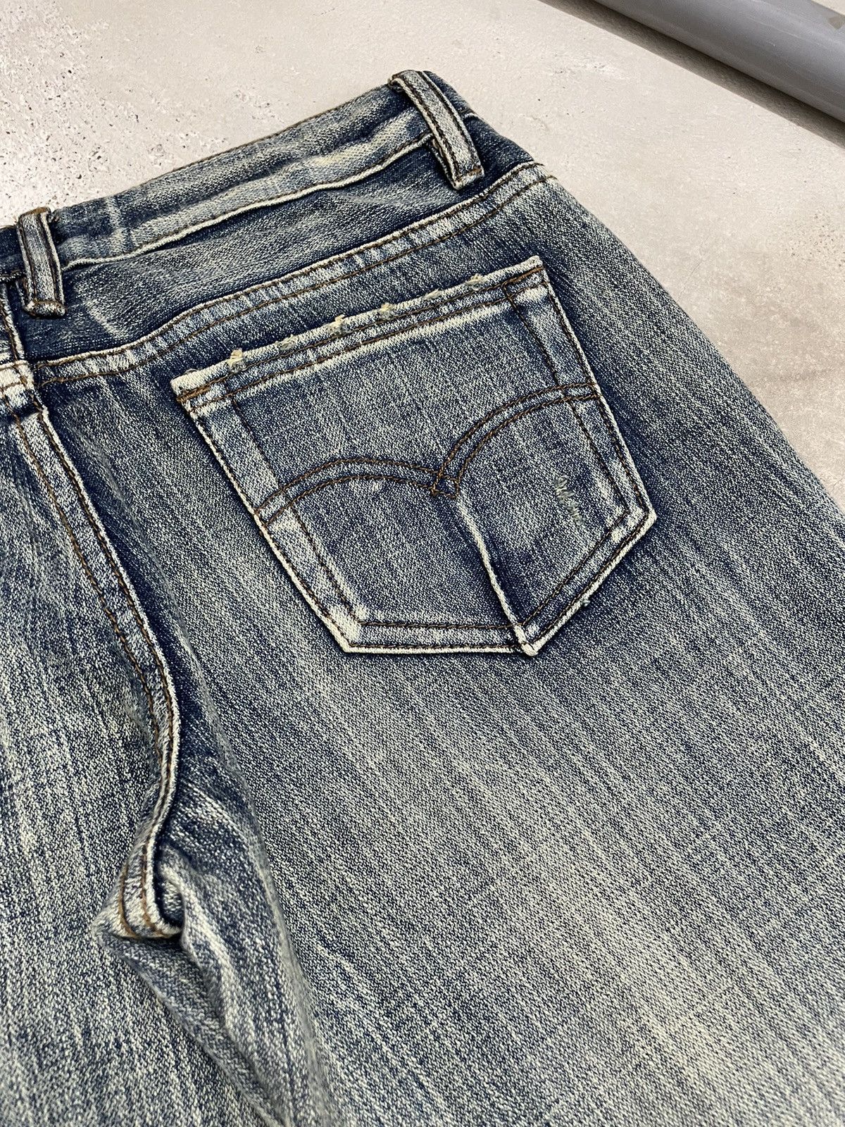 If Six Was Nine × Japanese Brand Still Mud Light Wash High Rise Flare Distressed Style Pants Size US 30 / EU 46 - 21 Thumbnail
