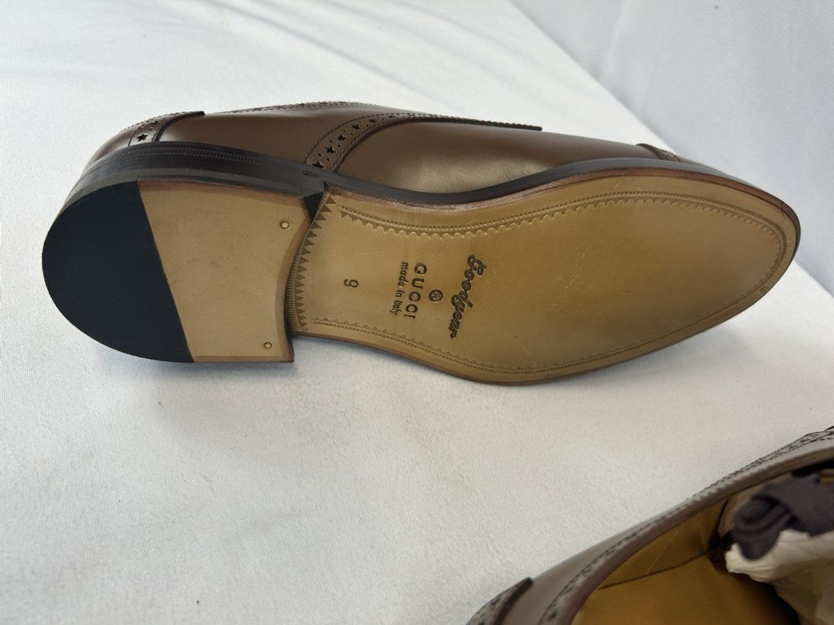 Gucci GUCCI Rooster Brogue Leather Derby Shoes Size US 9 / EU 42 - 11 Thumbnail