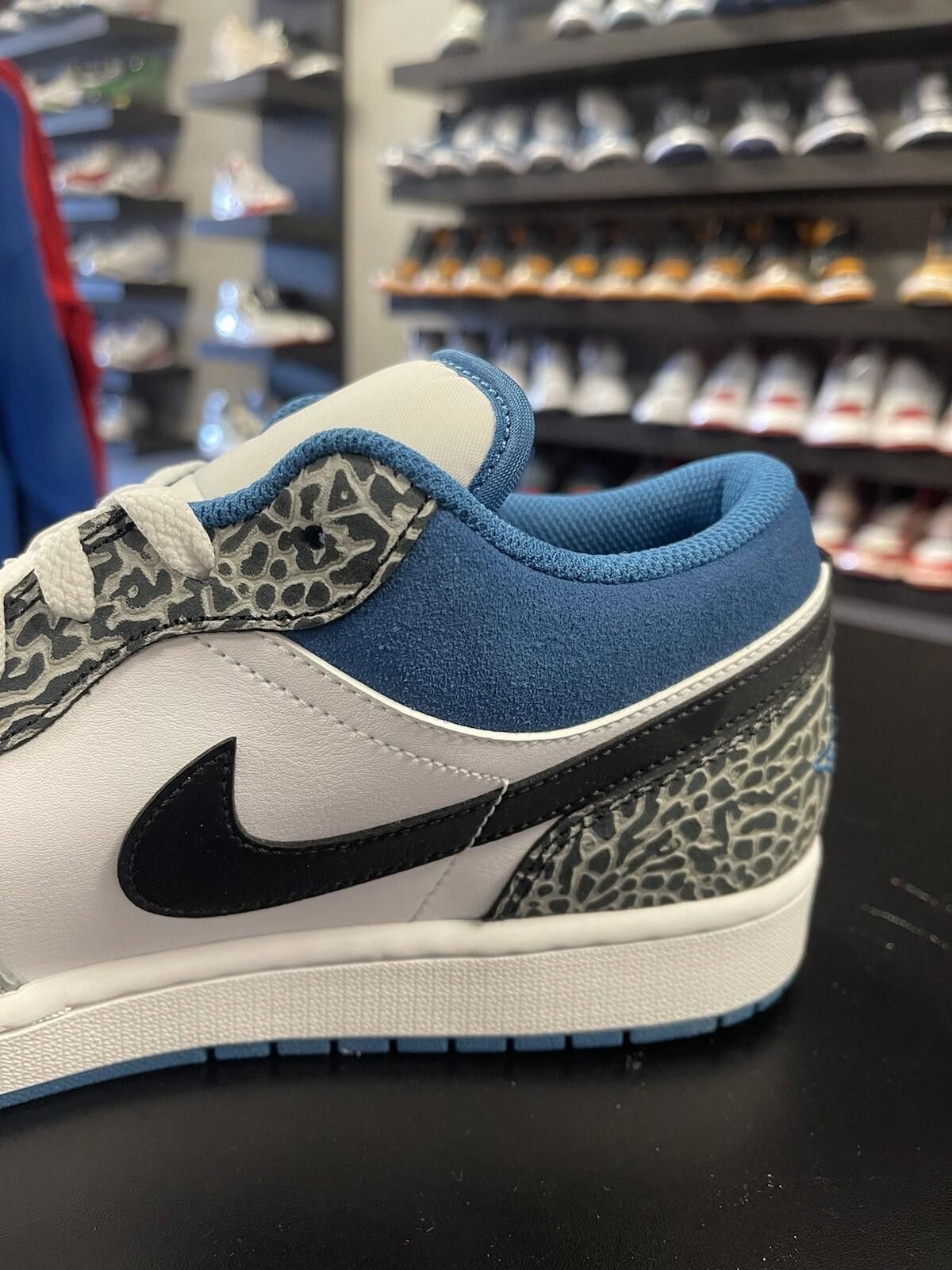 Nike Size 12.5 - Nike Air Jordan 1 Low “True Blue” White Cement Size US 12.5 / EU 45-46 - 5 Thumbnail