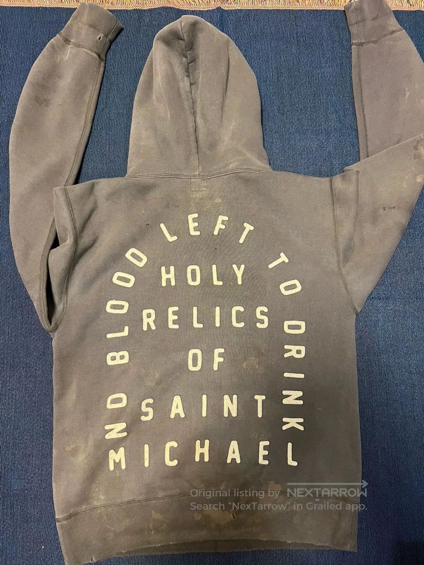 Saint Michael saint michael distressed vintage hoodie. Size US M / EU 48-50 / 2 - 2 Thumbnail