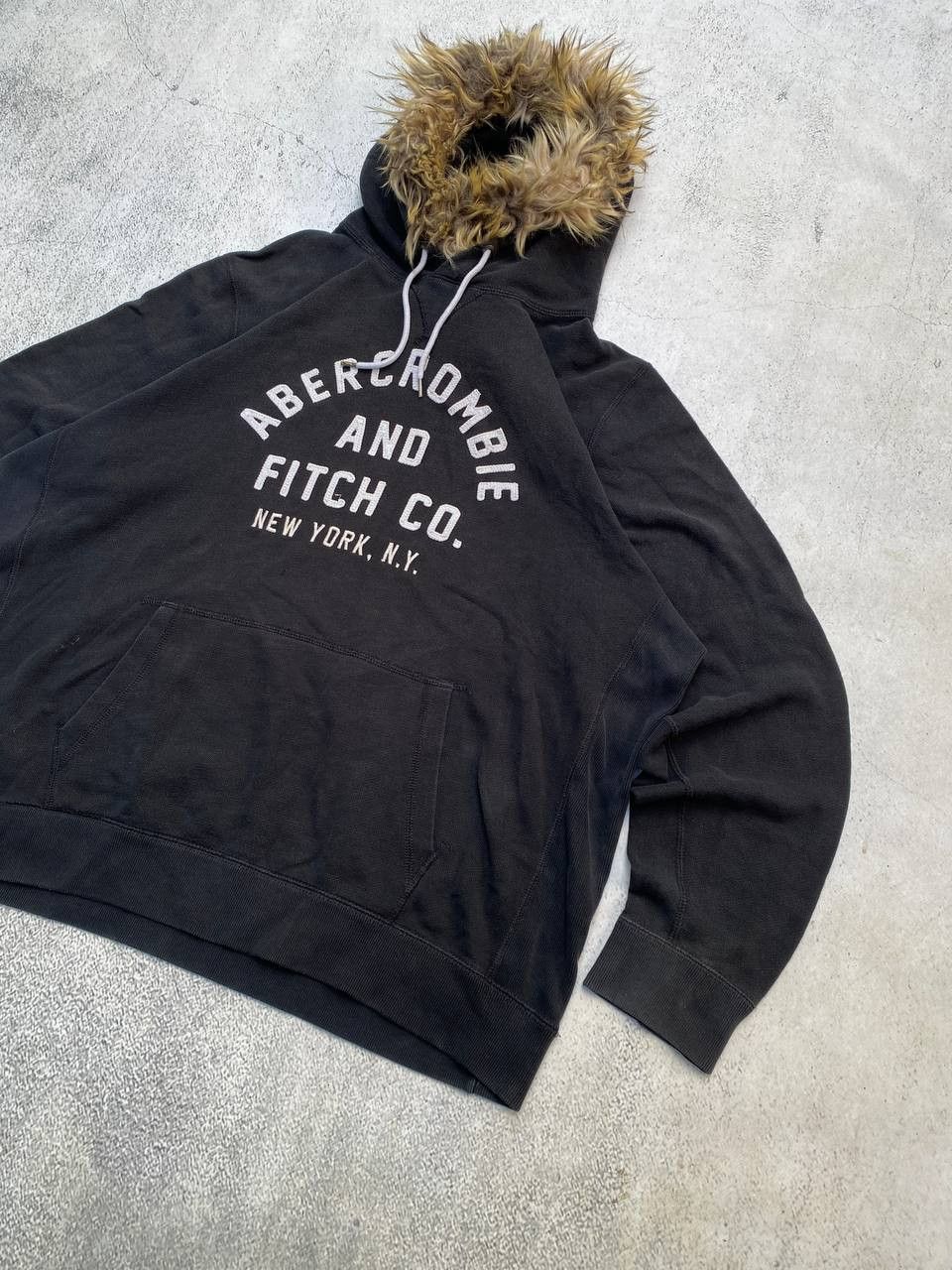 If Six Was Nine Abercrombie Y2K Fur Fuzzy LGB Style Mohair Faded Hoodie Size US XXL / EU 58 / 5 - 3 Thumbnail