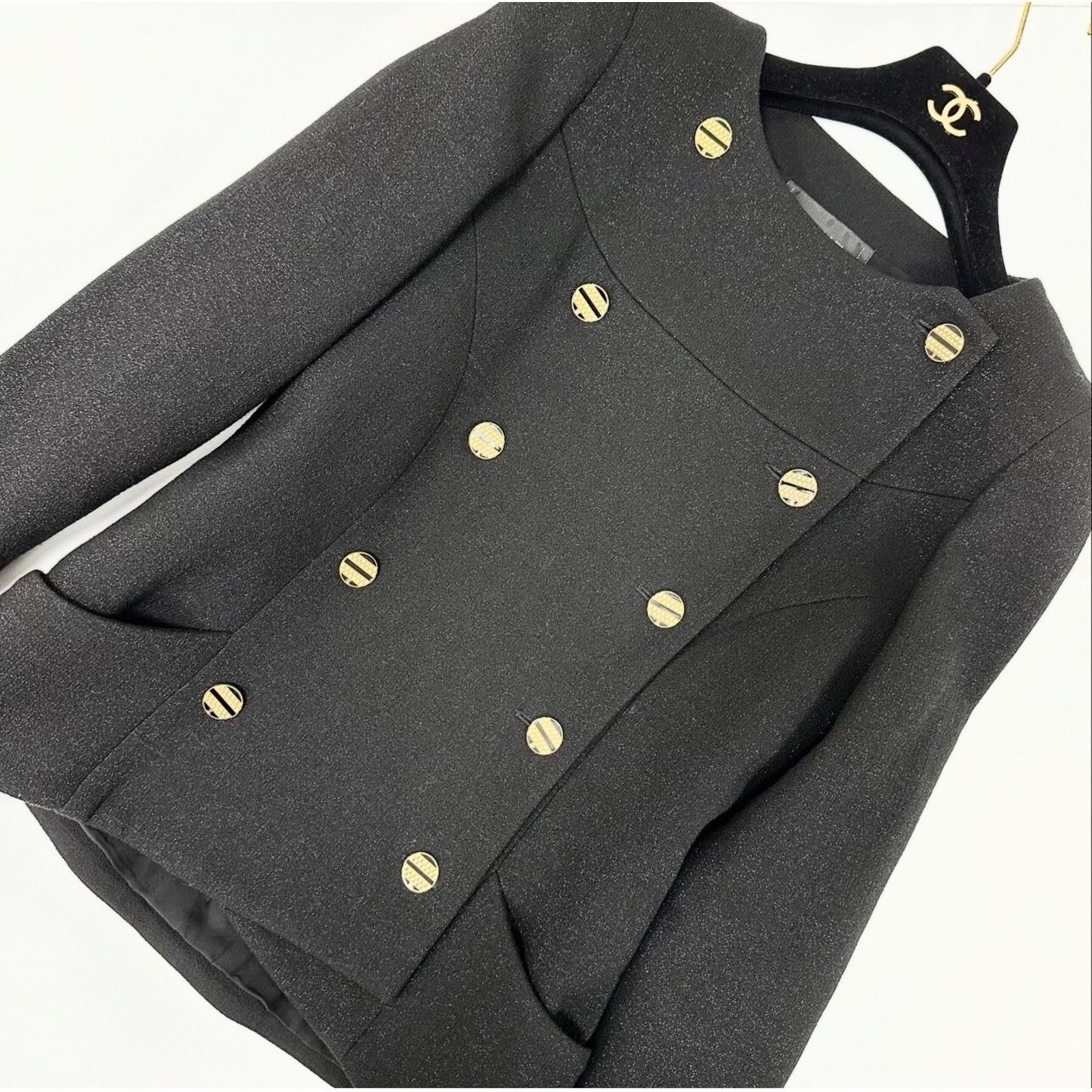 Chanel NWOT CHANEL 19A Black Wool Jacket Blazer Sz.38 Size S / US 4 / IT 40 - 2 Thumbnail
