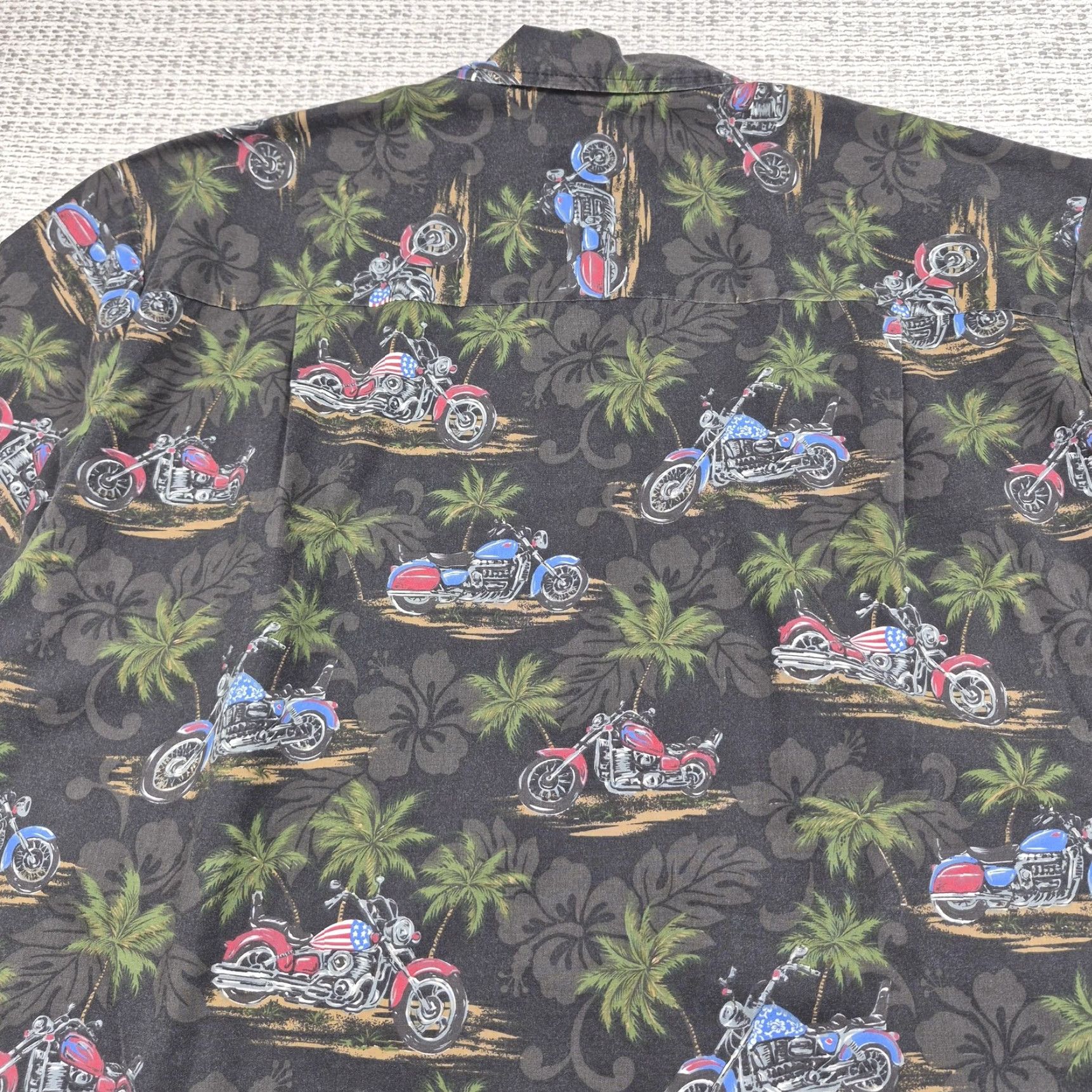 Paradise VINTAGE Paradise Style Shirt Mens 2XL Hawaiian Aloha Motorcycle Palm USA Made Size US XXL / EU 58 / 5 - 7 Thumbnail