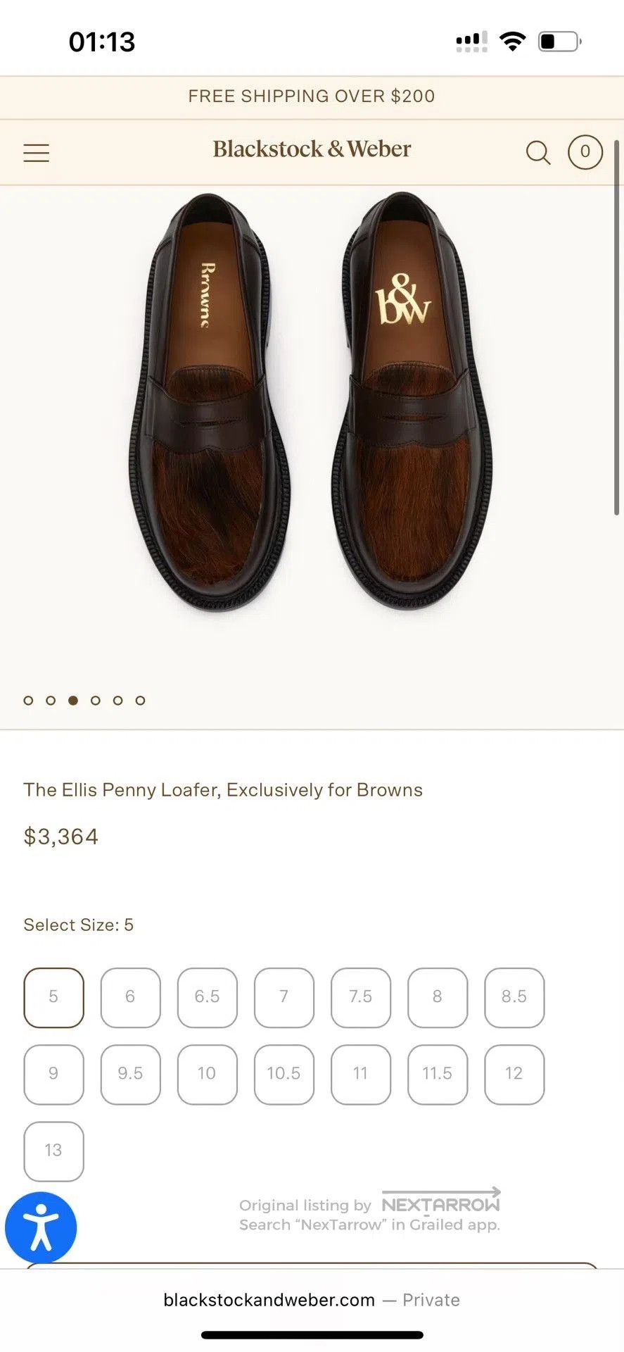 Blackstock & Weber Blackstock & Weber Ellis Penny Loafer. Size US 8.5 / EU 41-42 - 6 Thumbnail