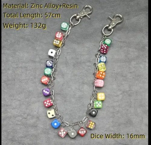 VIBE Colourful Dice Pants Chain Size ONE SIZE - 7 Thumbnail