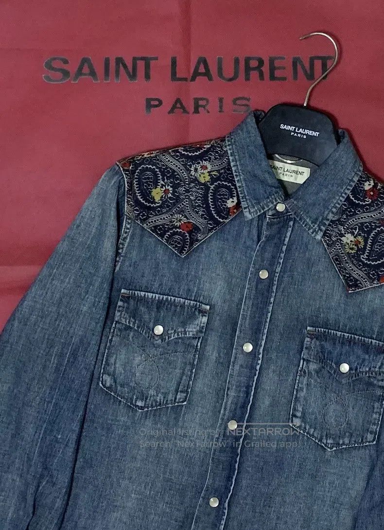 Saint Laurent Paris Saint Laurent Paris Double Pocket Buttoned Cashew Flower D Size US S / EU 44-46 / 1 - 6 Thumbnail