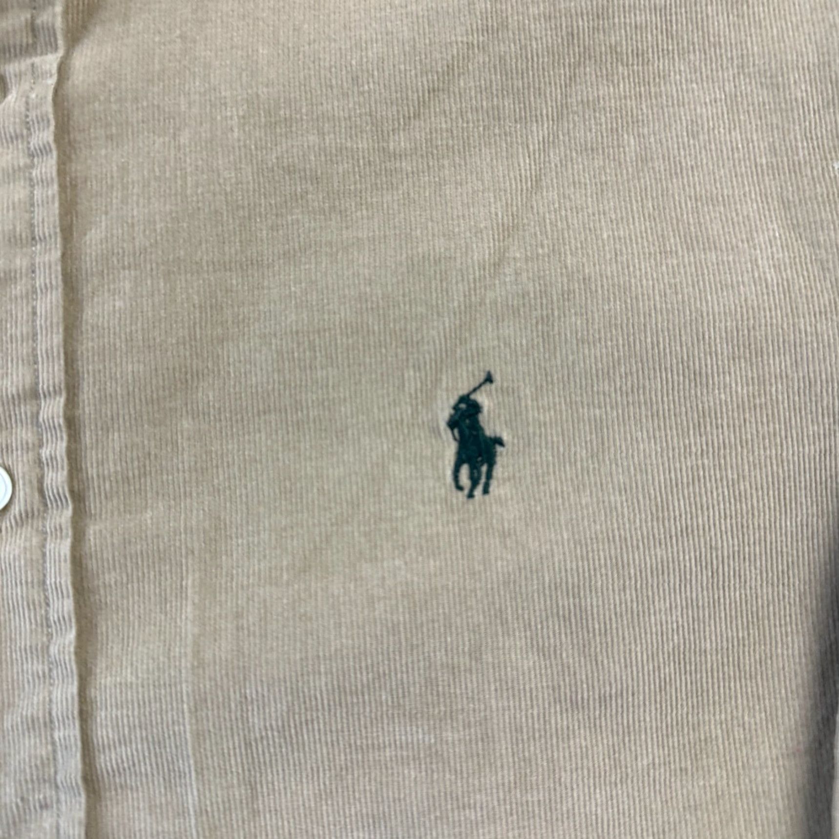 Ralph Lauren Ralph Lauren Shirt Mens Medium Beige Tan Cream Corduroy Pony Button Up Blake Size US M / EU 48-50 / 2 - 5 Thumbnail