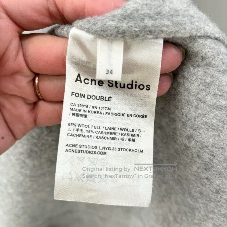 Acne Studios Acne Studios Gray Double Faced Fleece Wool Coat Size XXS / US 00 / IT 34 - 5 Thumbnail