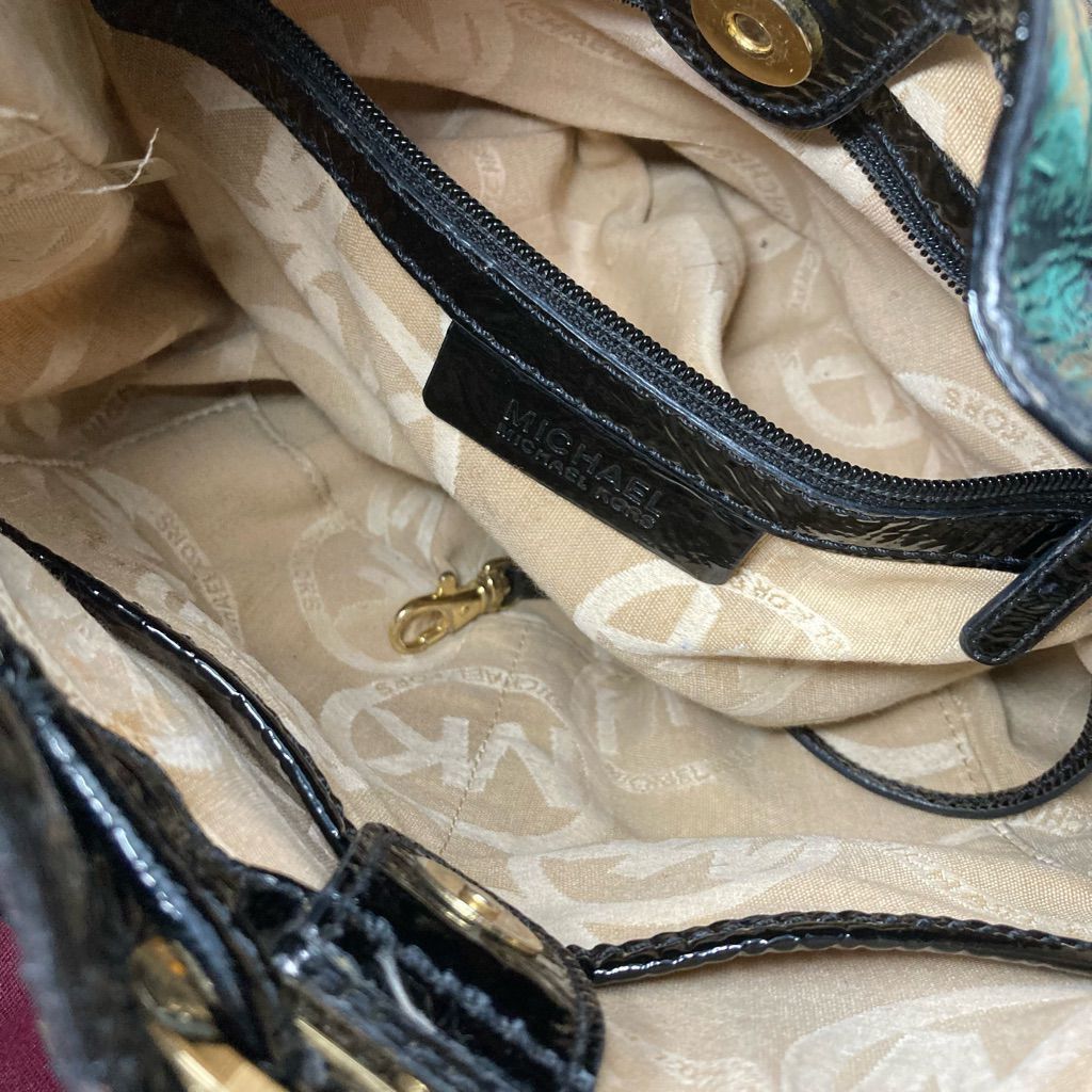 Michael Kors Michael Kors, Mixed Leather Drawstring Hobo Bucket Shoulder Bag Size ONE SIZE - 16 Thumbnail