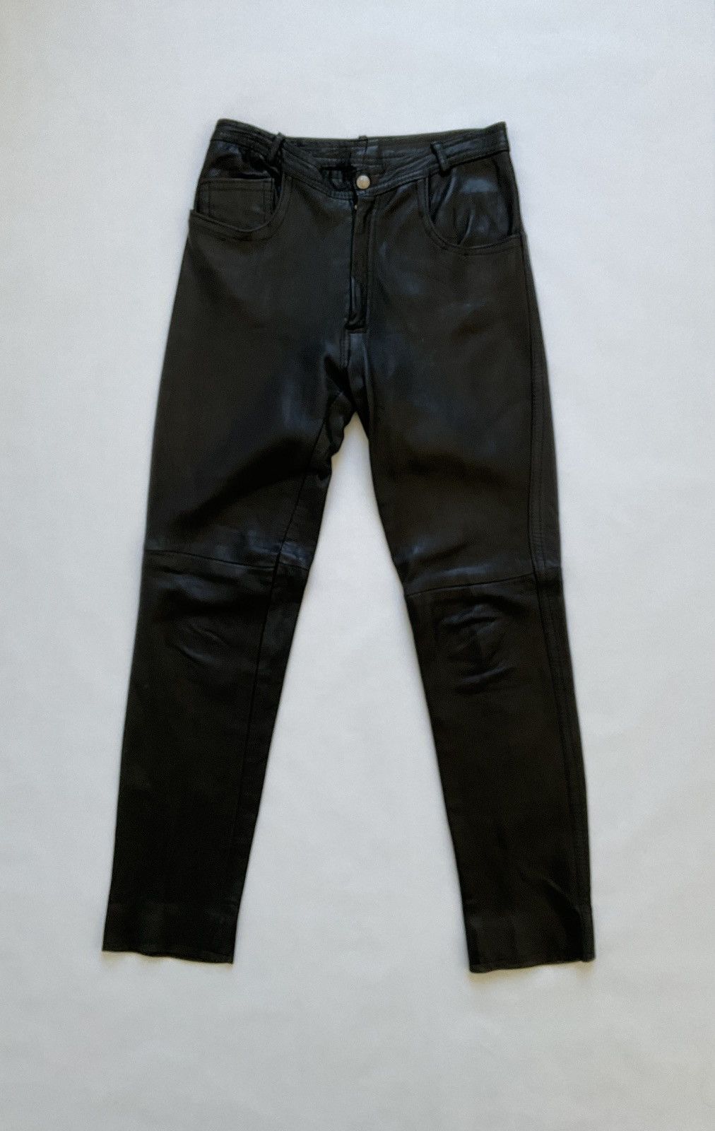 Vintage Vintage black leather pants Size 27" / US 4 / IT 40 - 1 Thumbnail