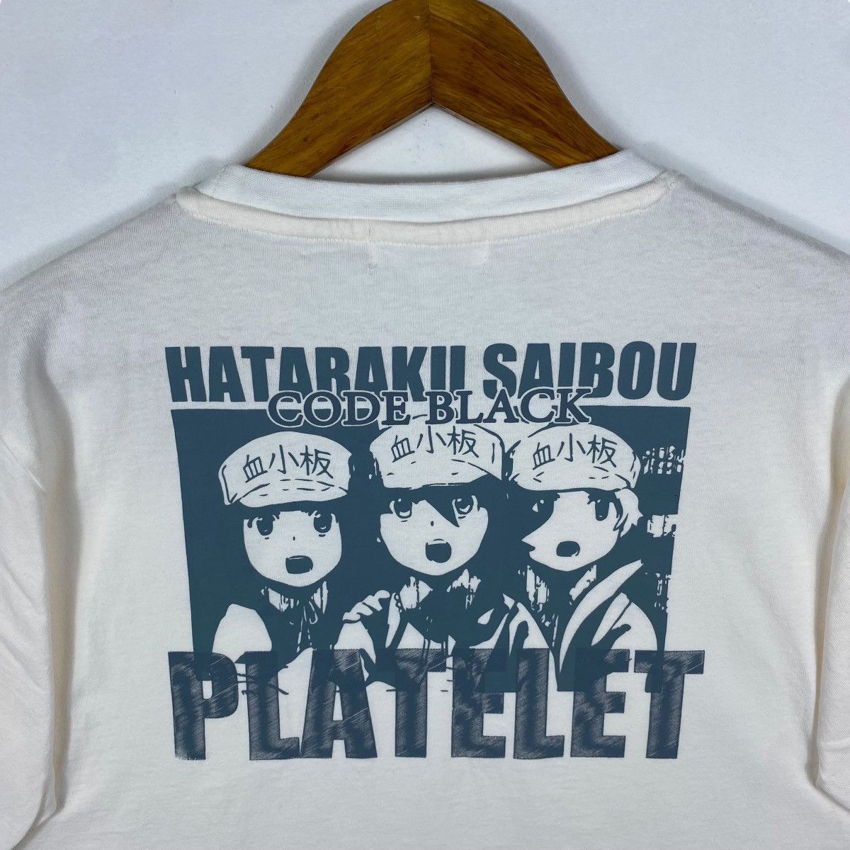 Anime × Japanese Brand HATARAKU SAIBOU Code Black Platelet Anime Manga Tee Shirt Size US L / EU 52-54 / 3 - 2 Thumbnail