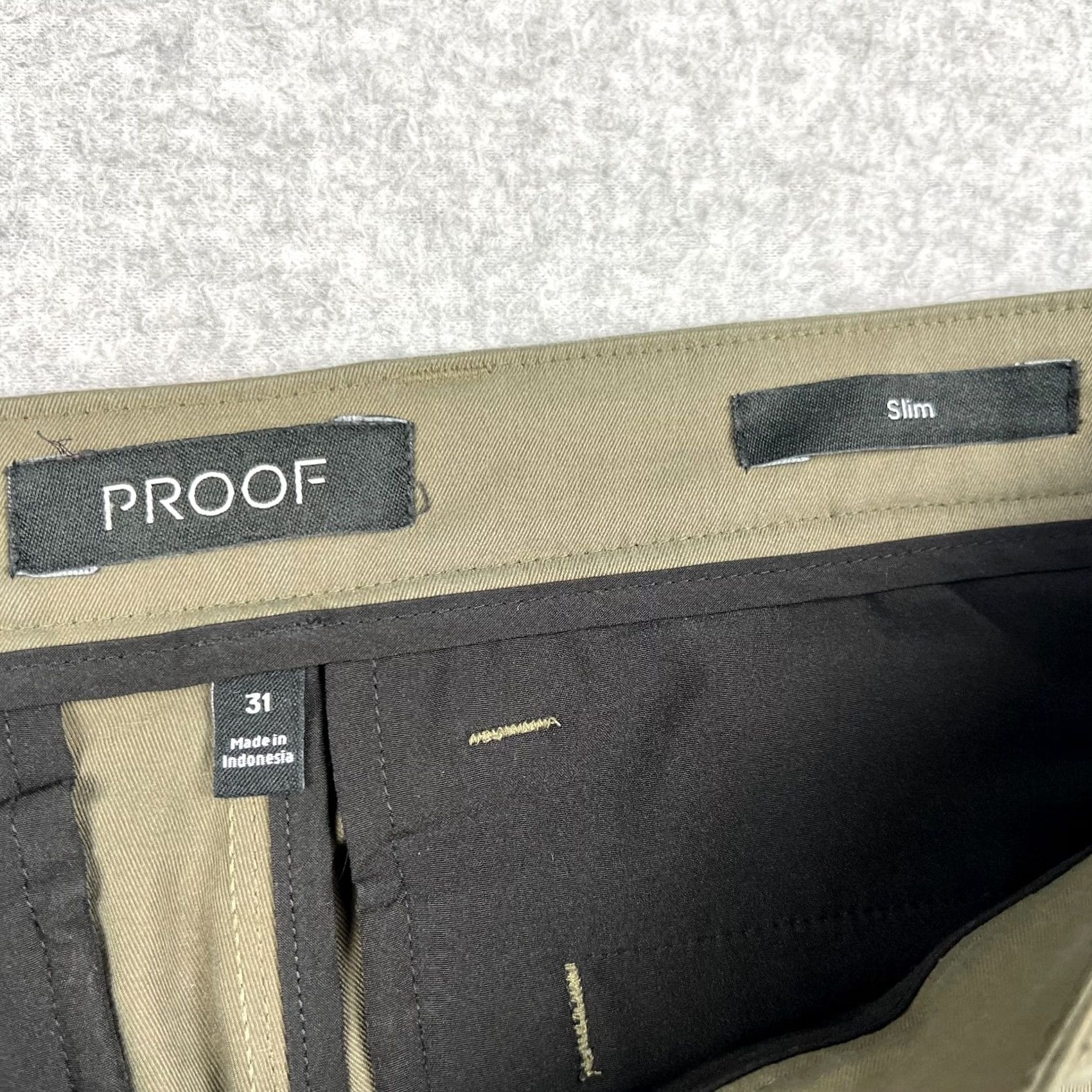 Vintage PROOF Huckberry Nomad Pants Slim Fit Stretch Performance 31x28 Mens Green Hiking Size US 31 - 3 Thumbnail