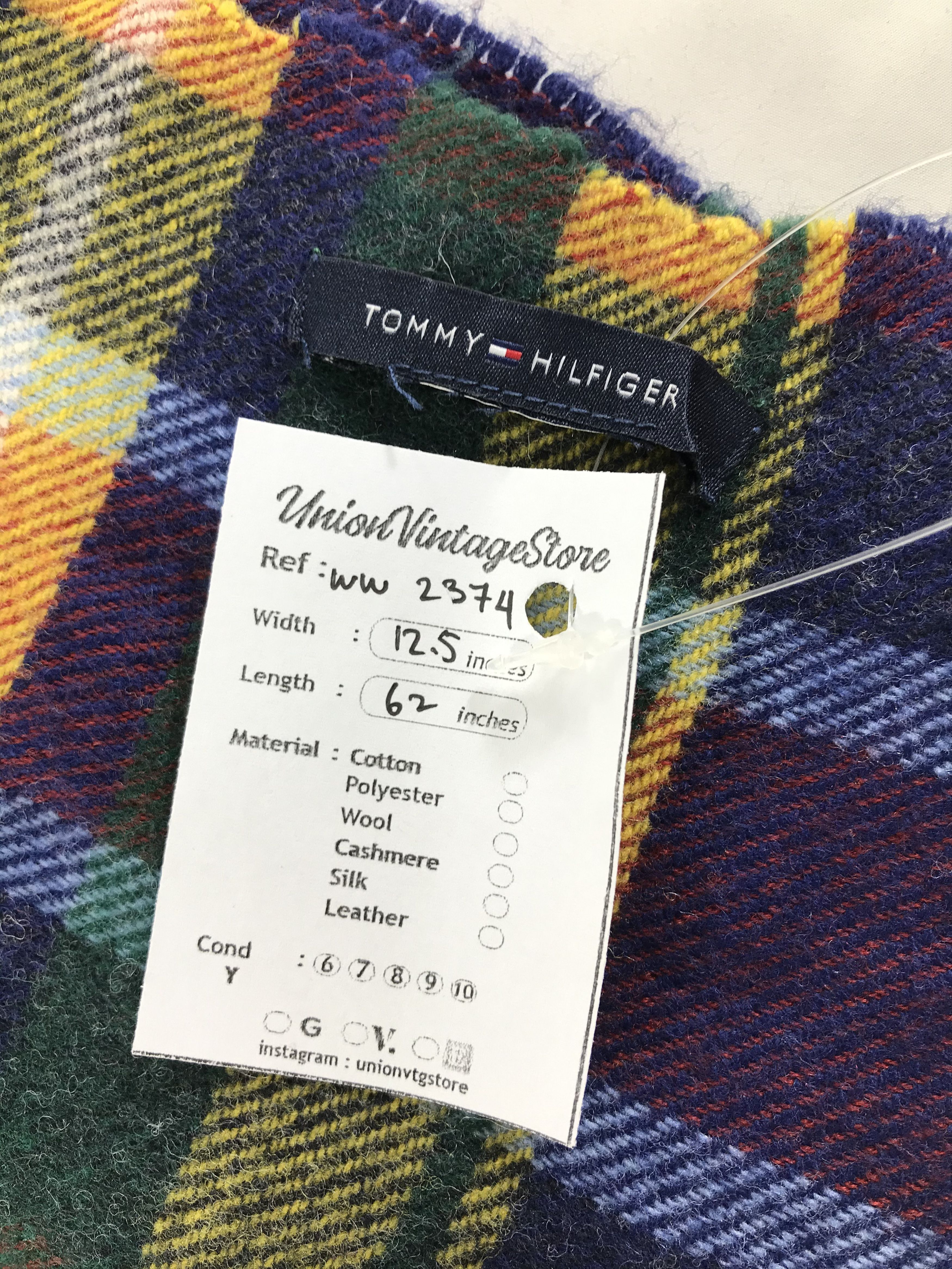 Tommy Hilfiger × Vintage Tommy Hilfiger Scarf / Muffler / Neckwear - WW2374 Size ONE SIZE - 4 Thumbnail