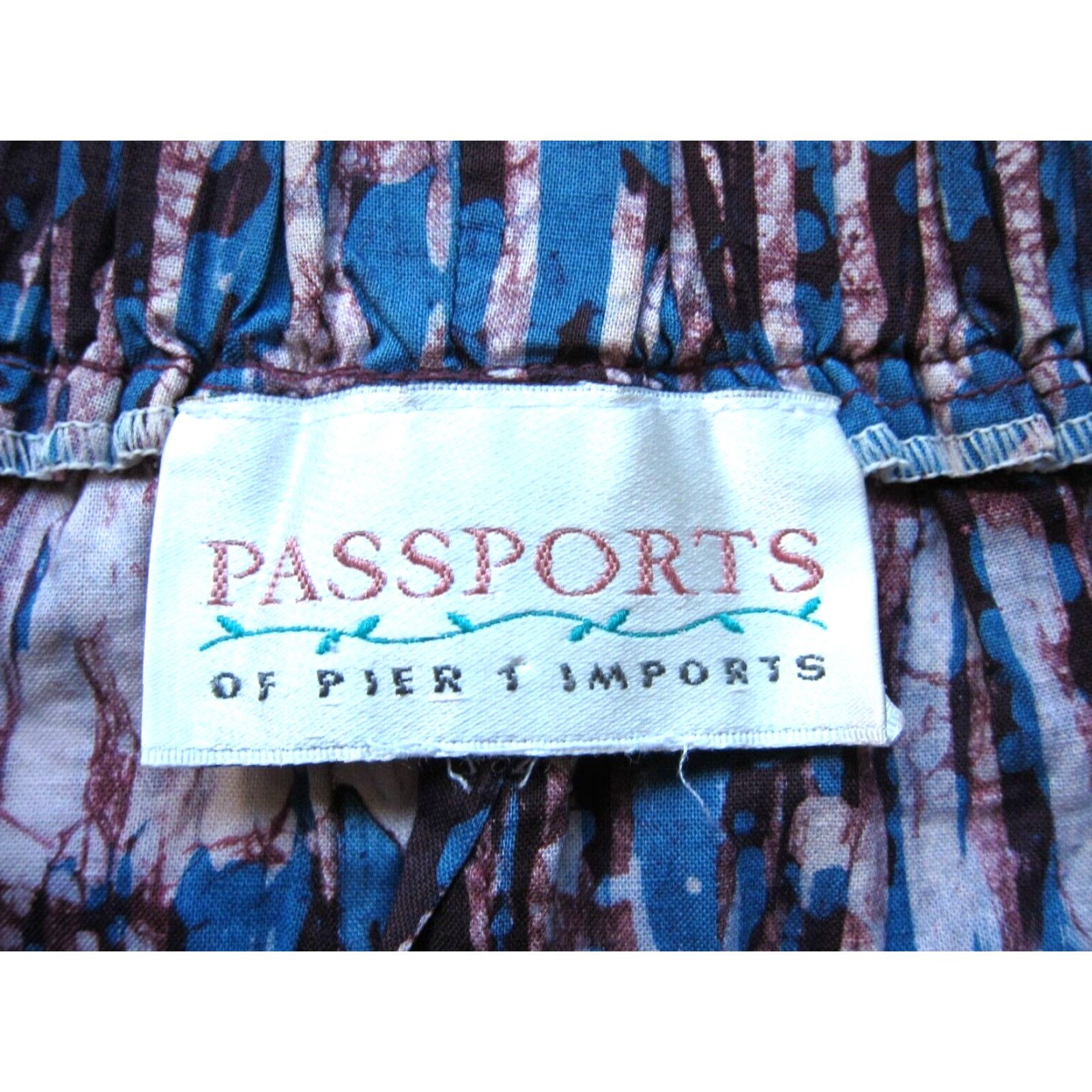 Vintage Vtg Passport Wrap Skirt Midi Cotton Pink Purple Tie Die M-L Women Size 30" / US 8 / IT 44 - 3 Thumbnail