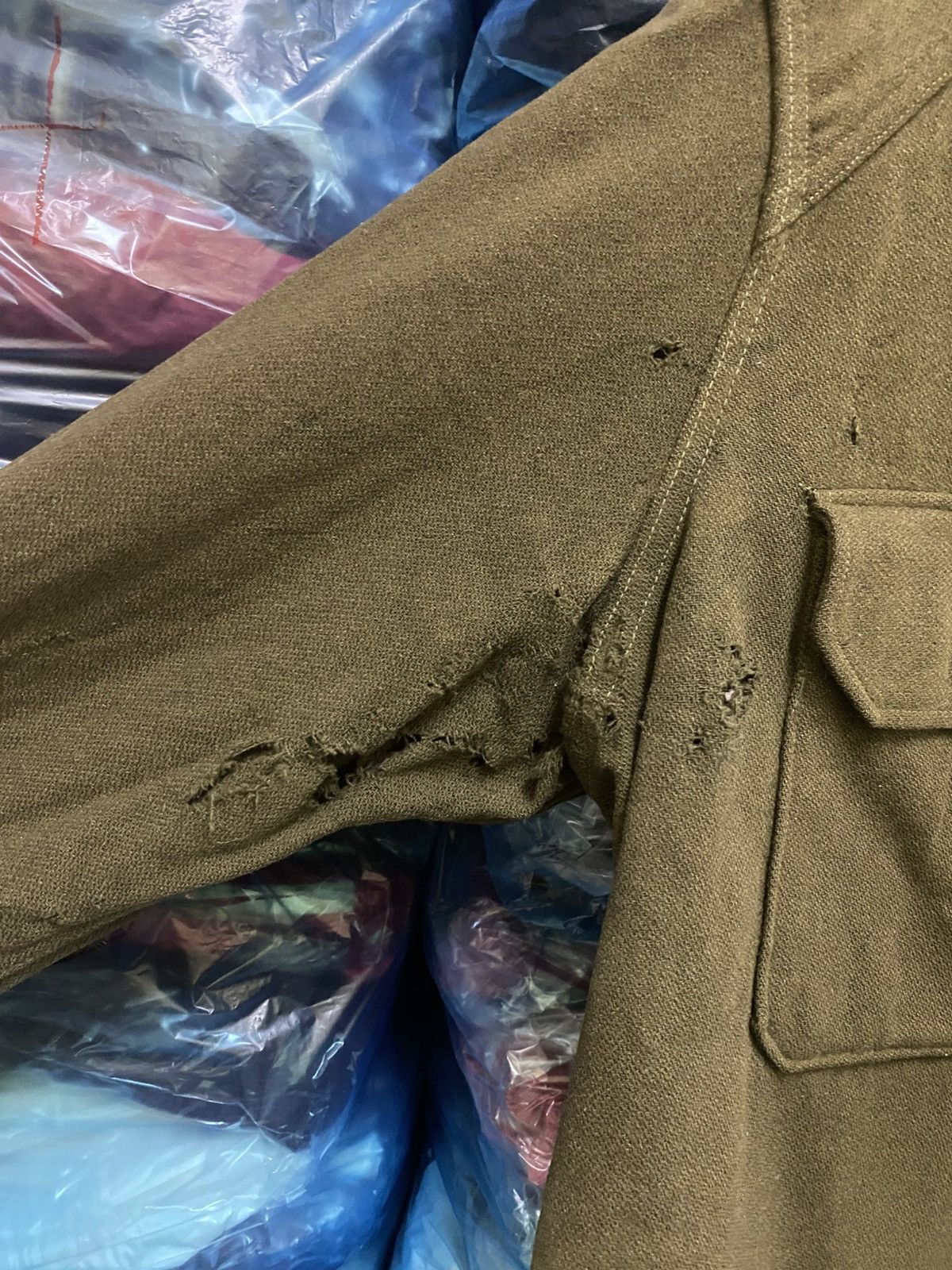 Other Vintage WWII Era US Army Wool Field Shirt Olive Green Size US M / EU 48-50 / 2 - 10 Thumbnail