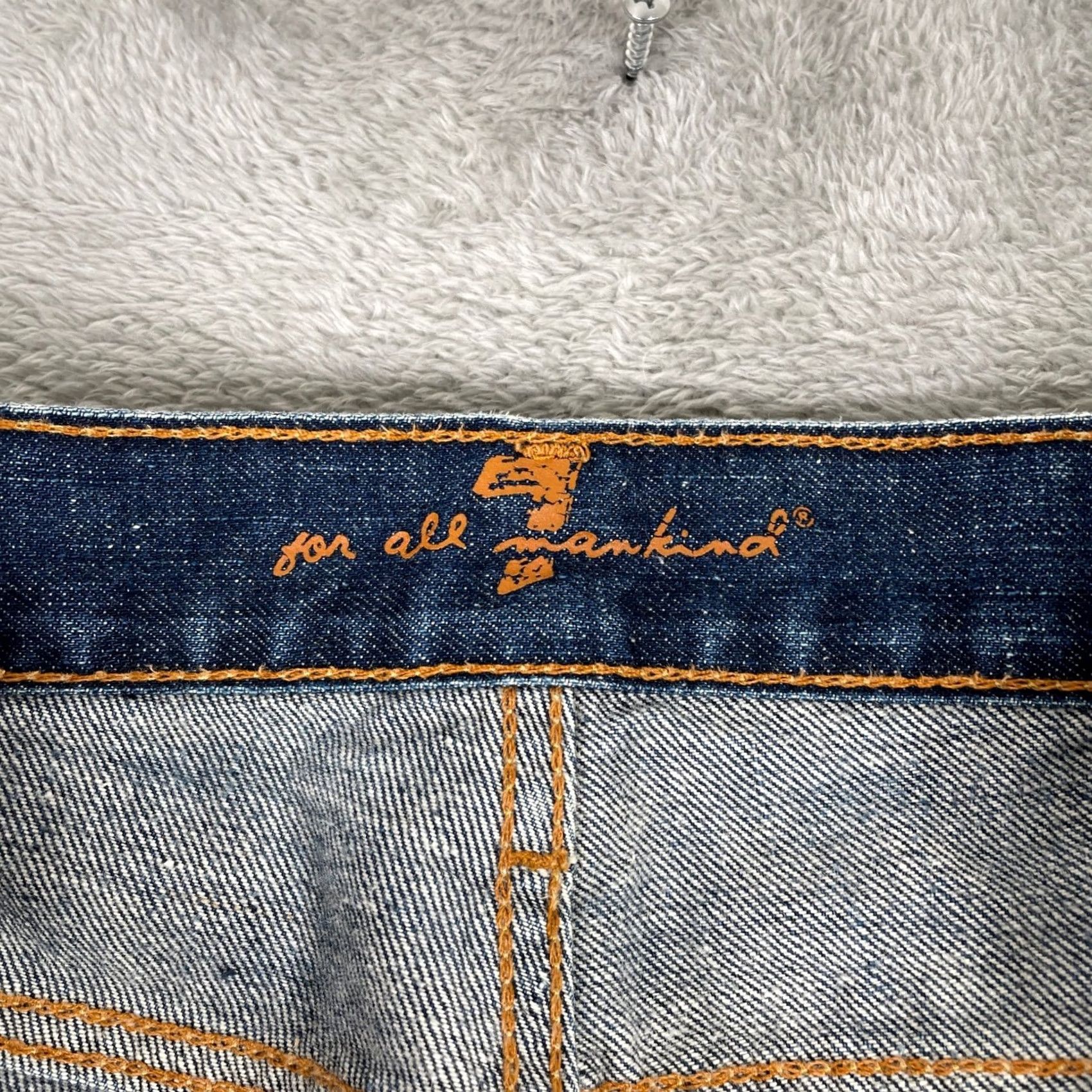 7 For All Mankind 7 For All Mankind Jeans Mens 34x29 Blue Straight Leg Denim Button Fly Y2K Size US 34 / EU 50 - 6 Thumbnail