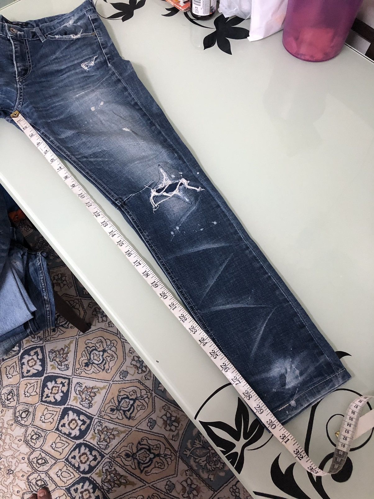 If Six Was Nine Semantic Design Flare Distressed Jeans Like Balmain Size US 30 / EU 46 - 20 Thumbnail