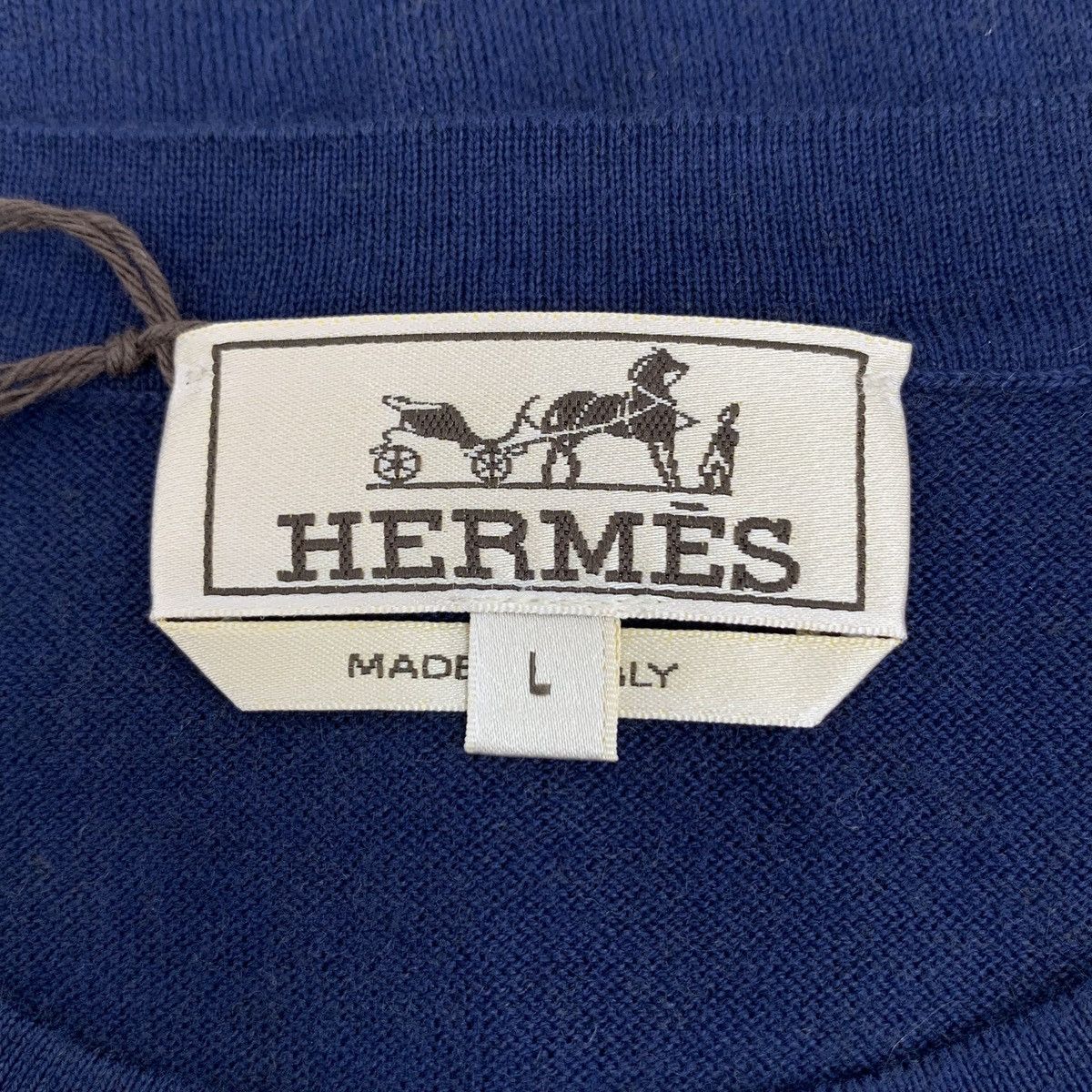 Hermes Hermes Checkerboard Pattern Long Sleeve Knit Sweater K26WX Size US L / EU 52-54 / 3 - 5 Thumbnail