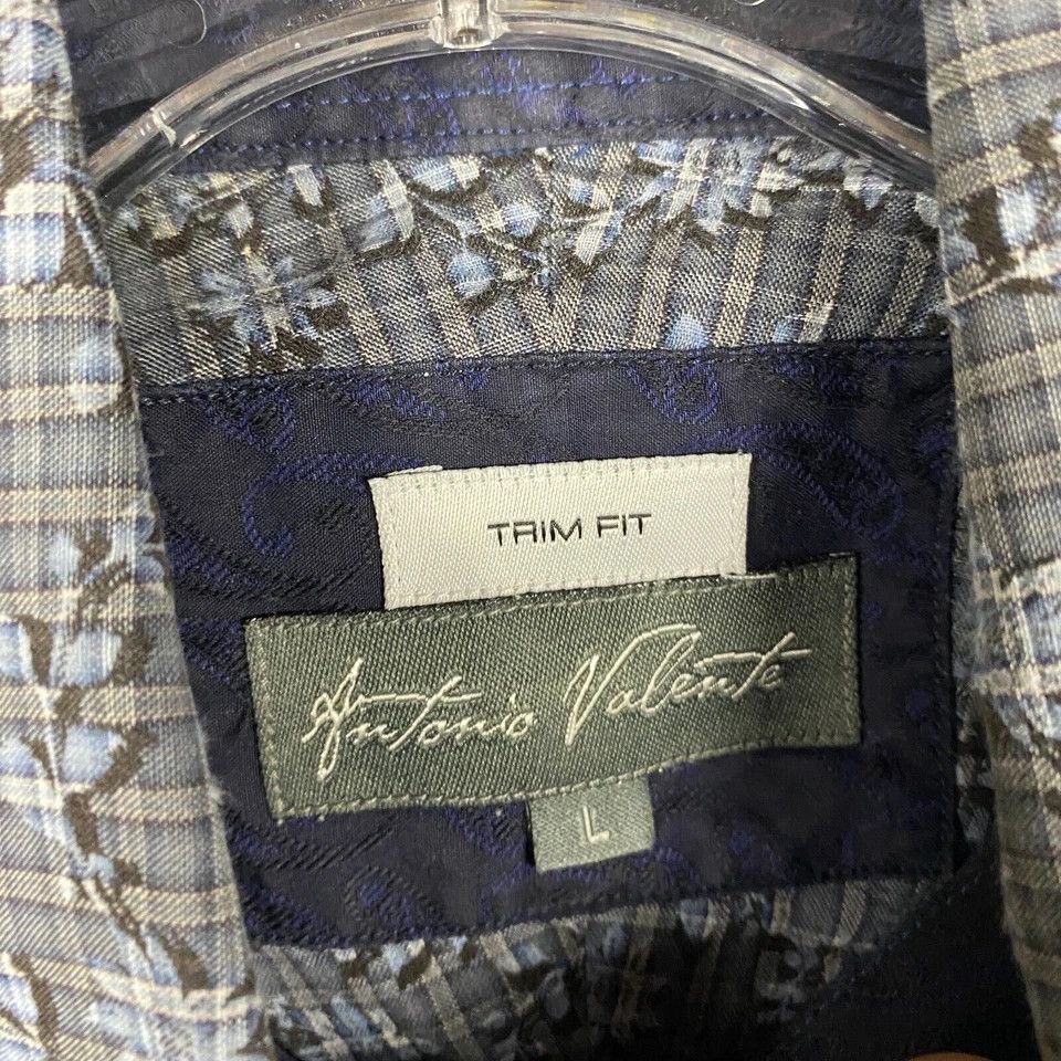 Other Antonio Valente Button Up Shirt Men's Large Trim Fit Floral Size US L / EU 52-54 / 3 - 2 Thumbnail