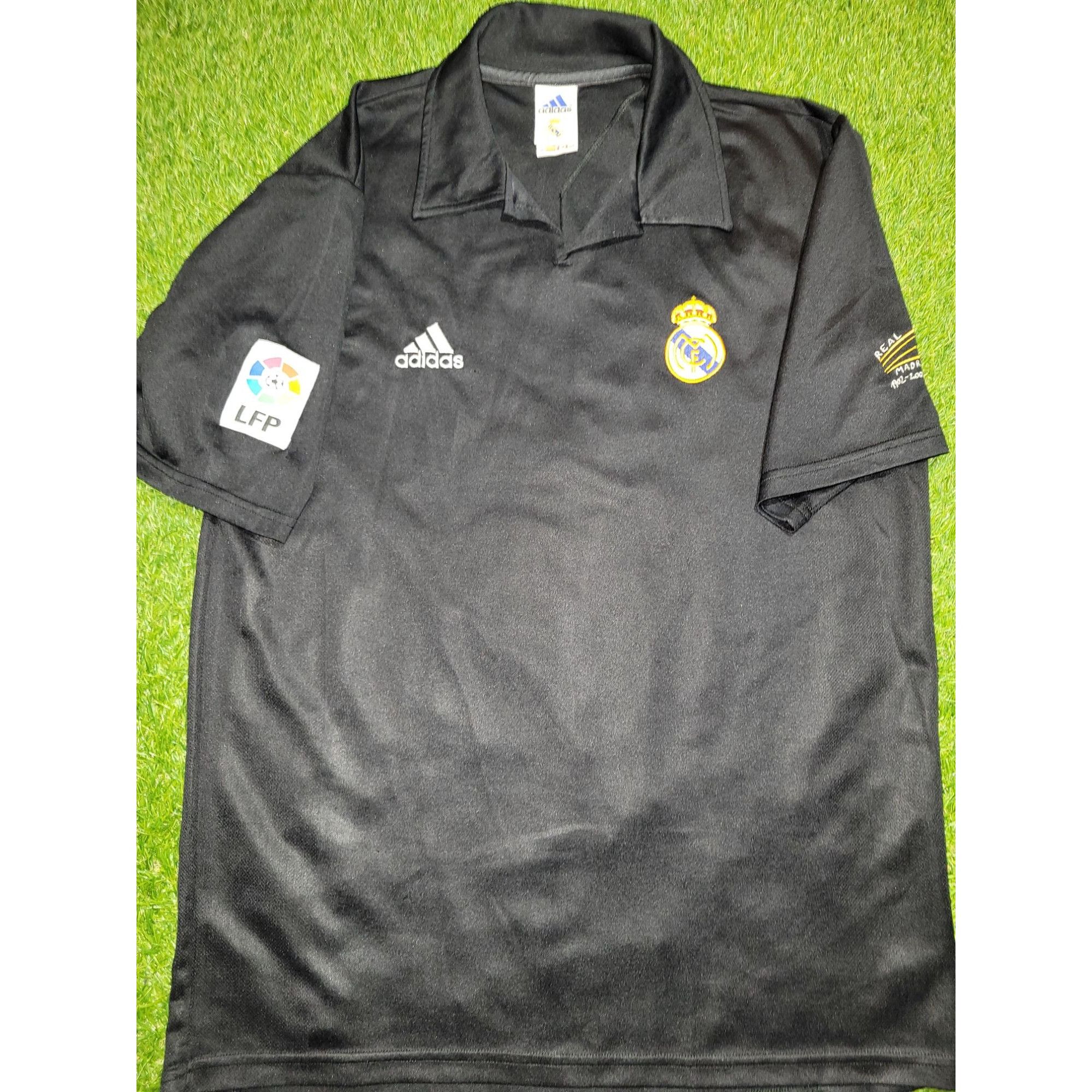 Zidane 2024 Real Madrid DEBUT CENTENARY SEASON 2001 2002 Black Away Jersey Shirt L