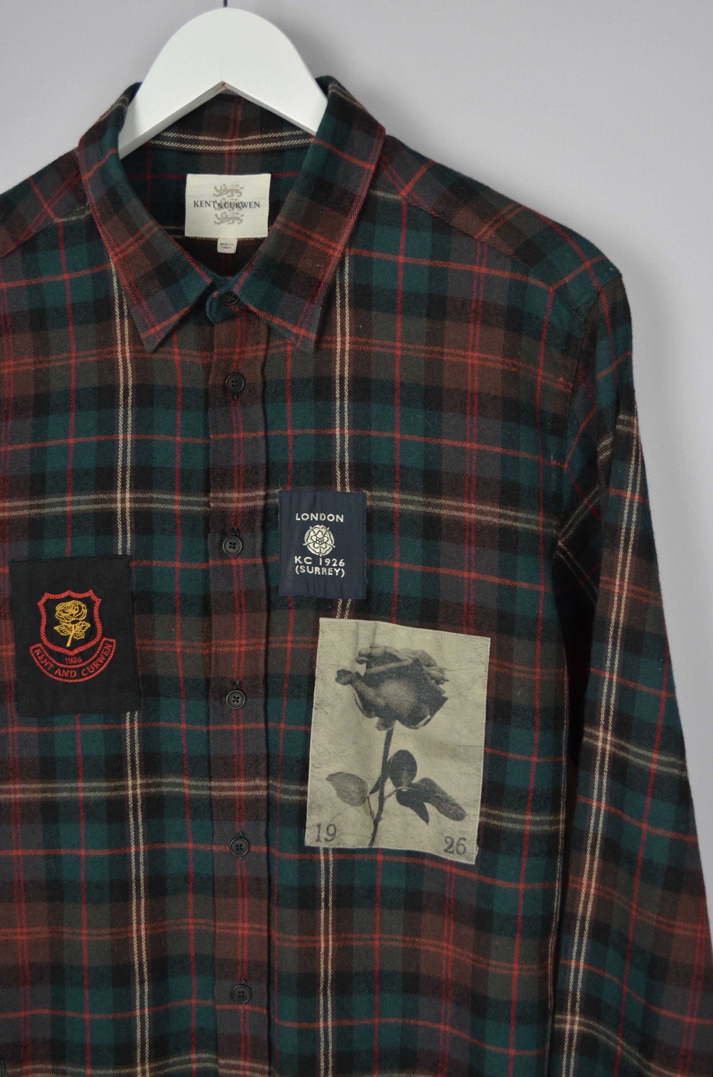David Beckham × Designer × Kent & Curwen Kent & Curwen East Crondall Wool Check Shirt (David Beckham) Size US XL / EU 56 / 4 - 6 Thumbnail