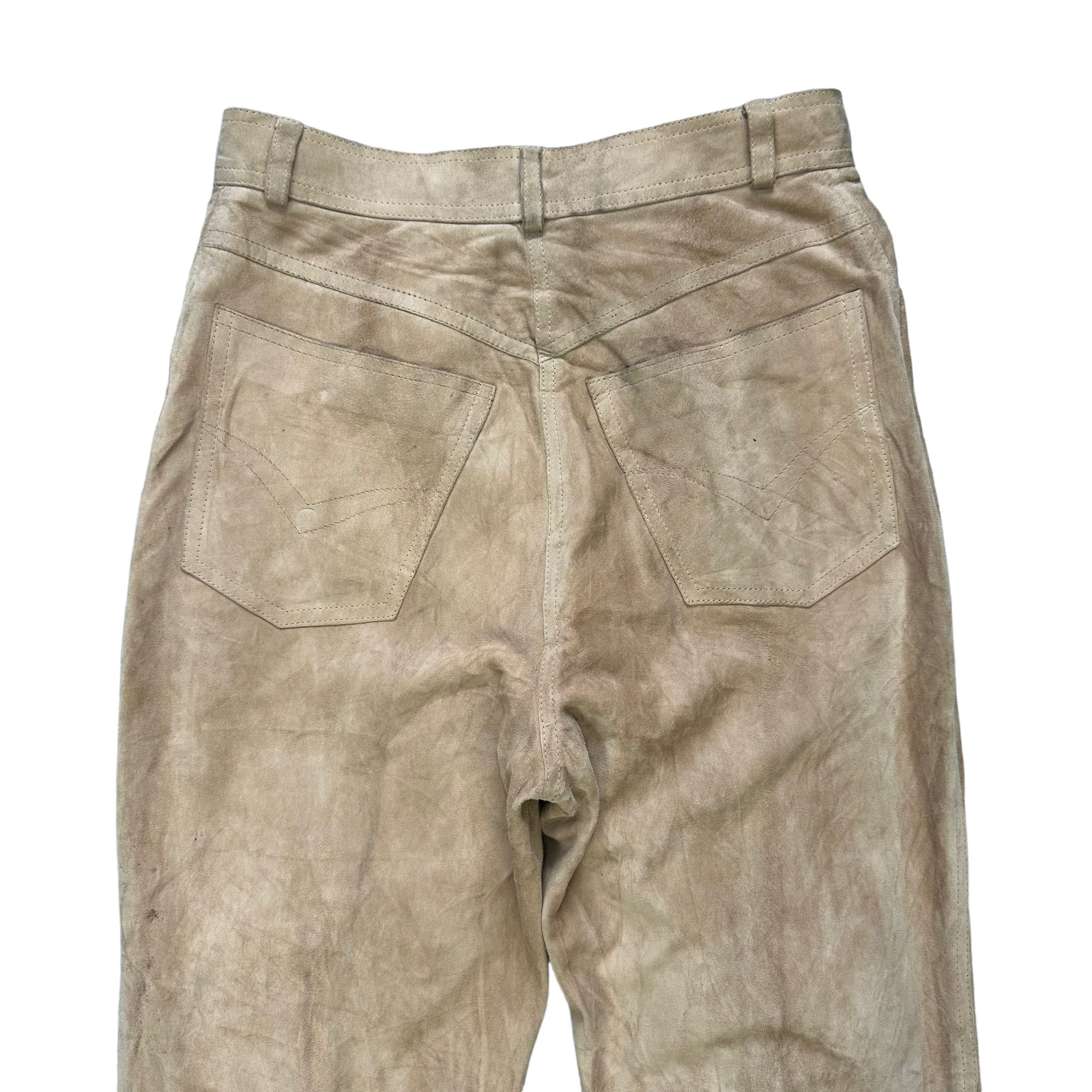 Jean-Louis Scherrer VINTAGE JEAN LOUIS SCHERRER SUEDE LEATHER PANT #8397-007 Size 26" / US 2 / IT 38 - 11 Thumbnail