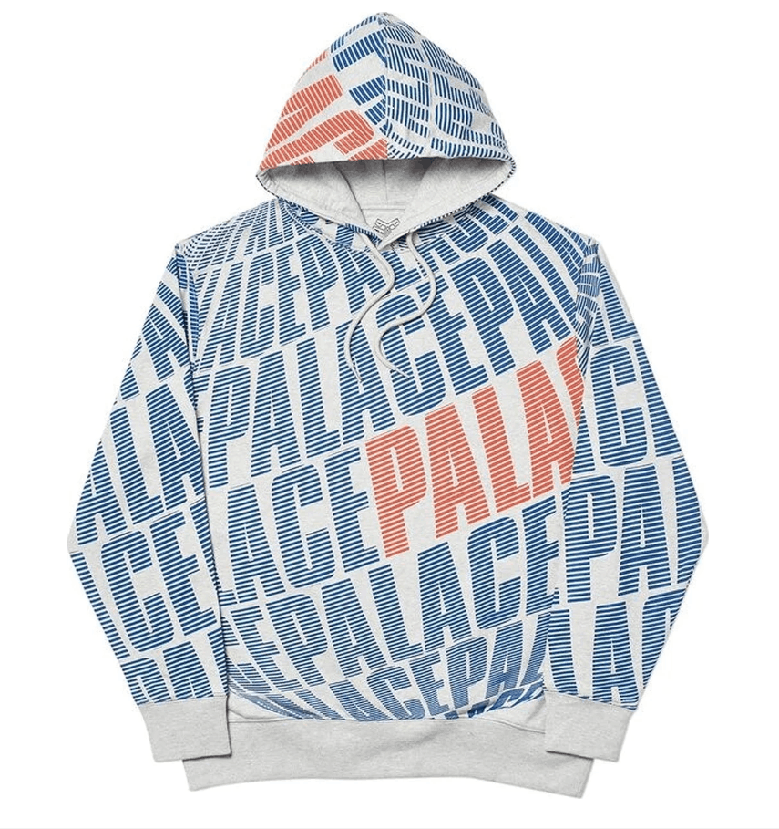 Image of Palace Planet Hoodie in Grey, Men's (Size Small)