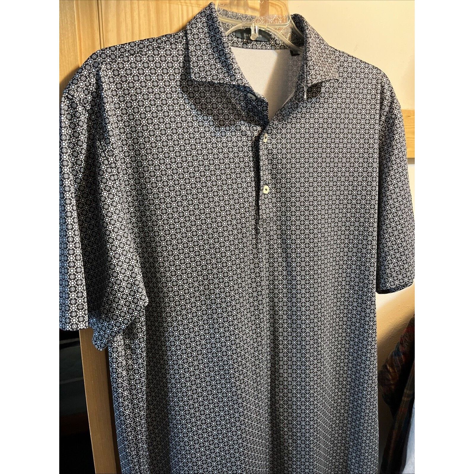 Other Turtleson Polo Shirt Men’s M Blue Geometric Golf Polyester Size US M / EU 48-50 / 2 - 2 Thumbnail