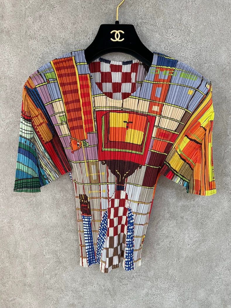 Issey Miyake Issey Miyake Orange breakfast man short-sleeved Size XS / US 0-2 / IT 36-38 - 2 Thumbnail