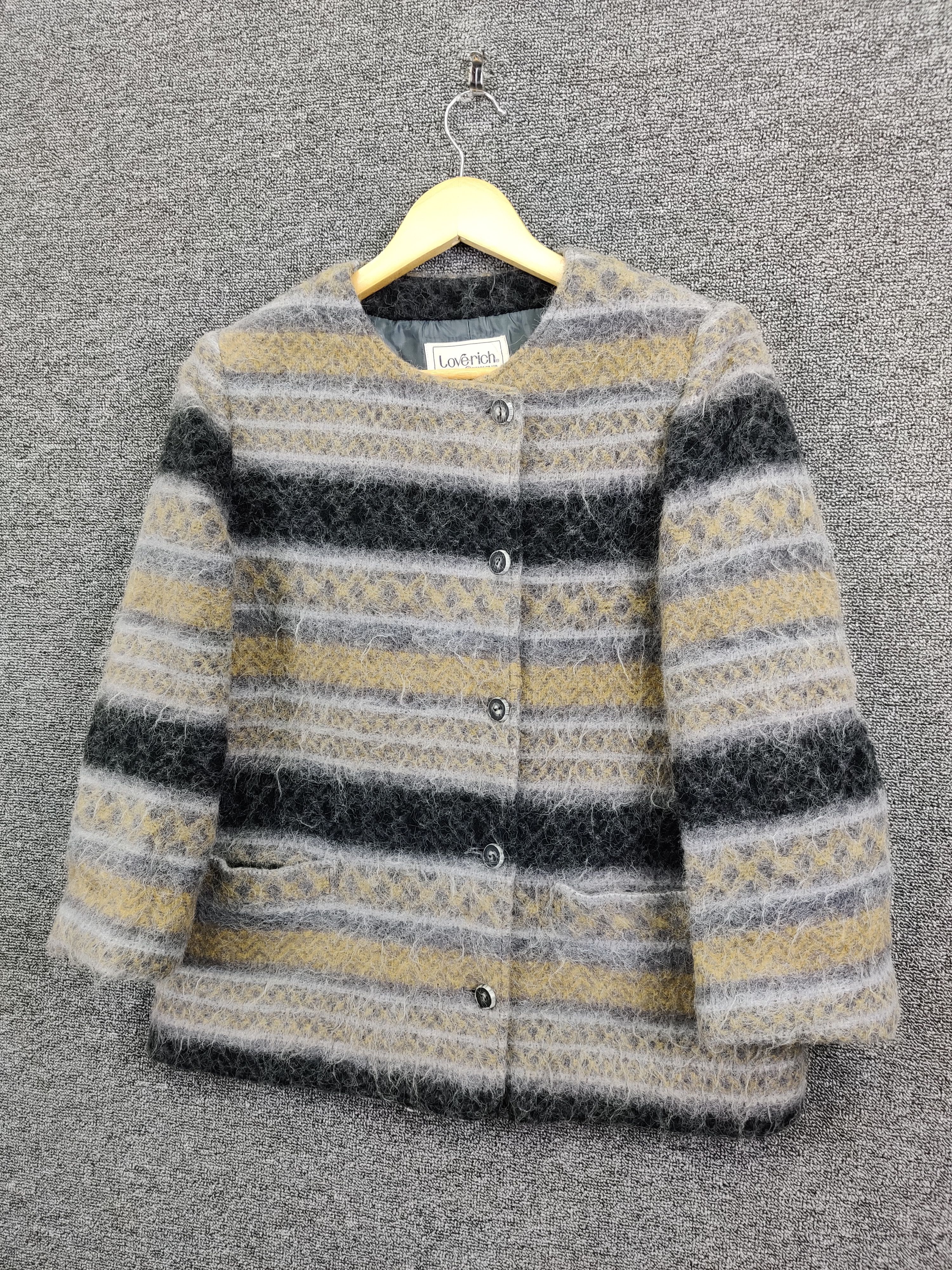Japanese Brand Love Rich Cardigan Mohair Fair Isle Button Ups Size US M / EU 48-50 / 2 - 2 Thumbnail